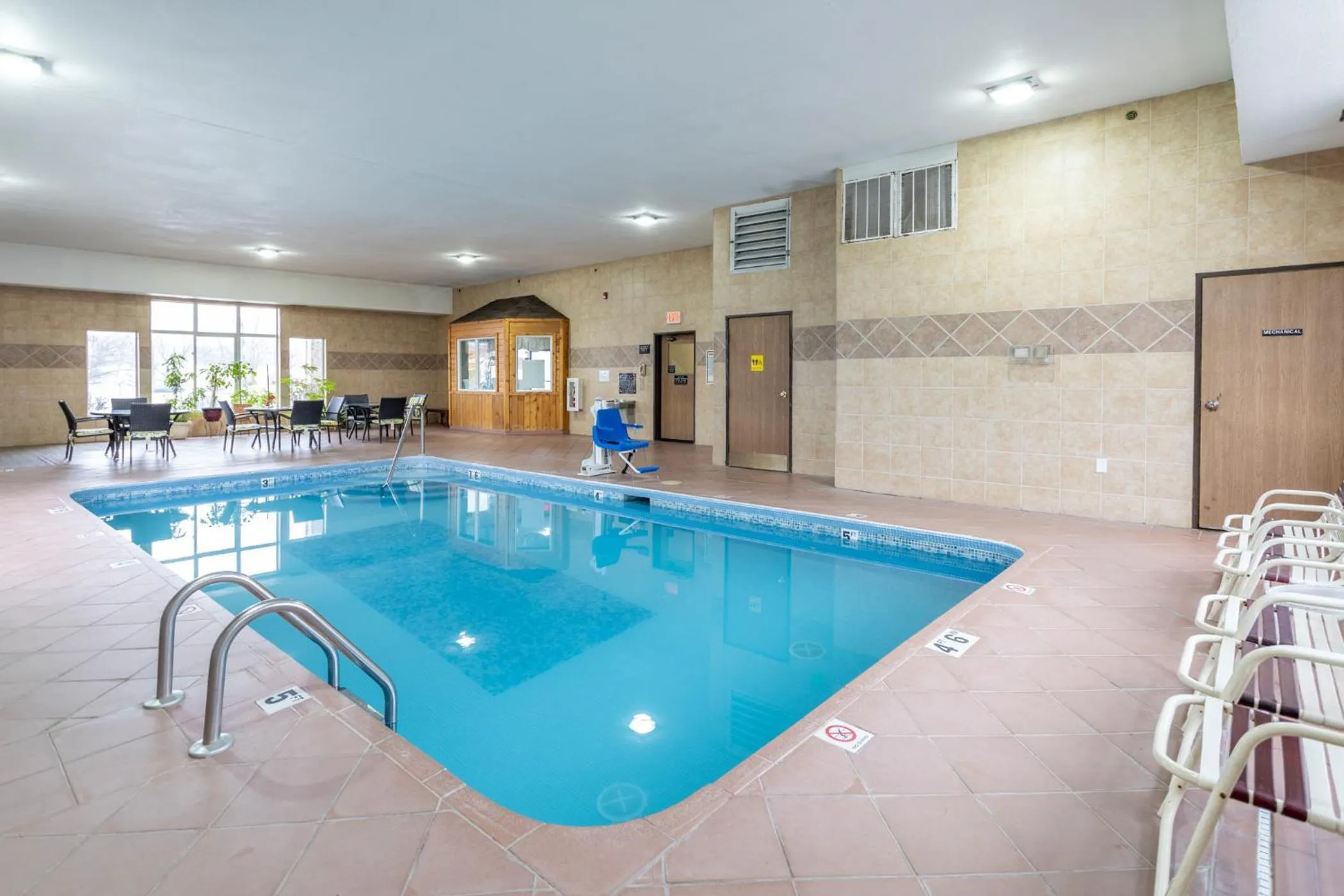 Pool view in Super 8 by Wyndham Big Rapids