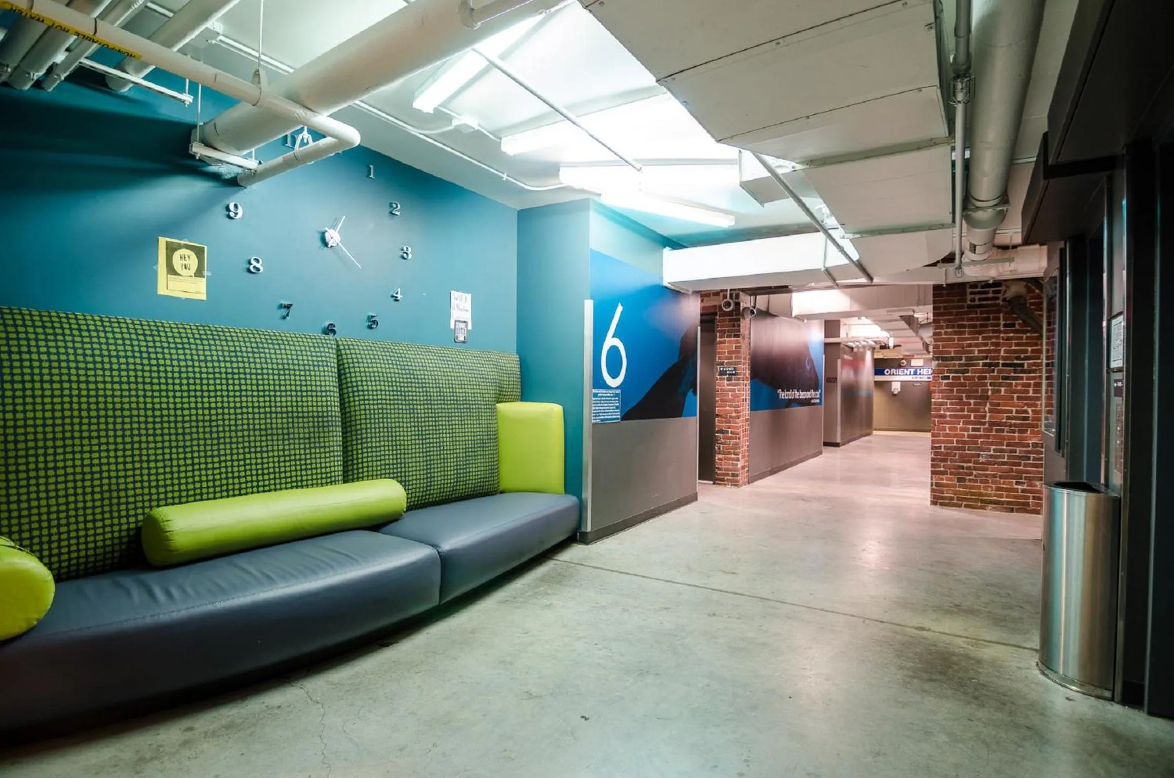 Lobby or reception in HI Boston Hostel