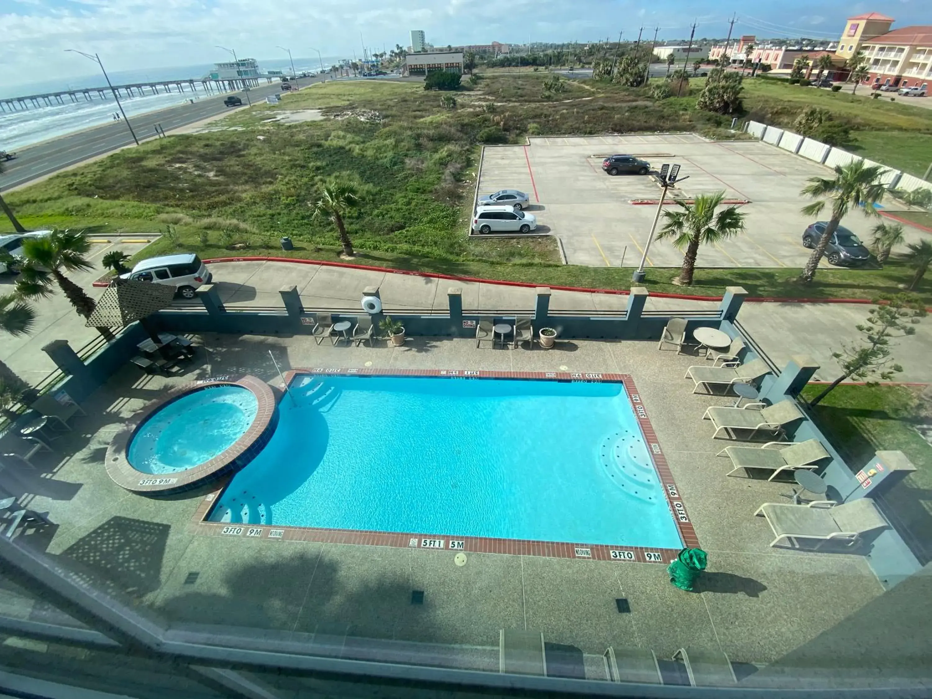 Pool view in Galveston Beach Hotel Pool view in Galveston Beach Hotel