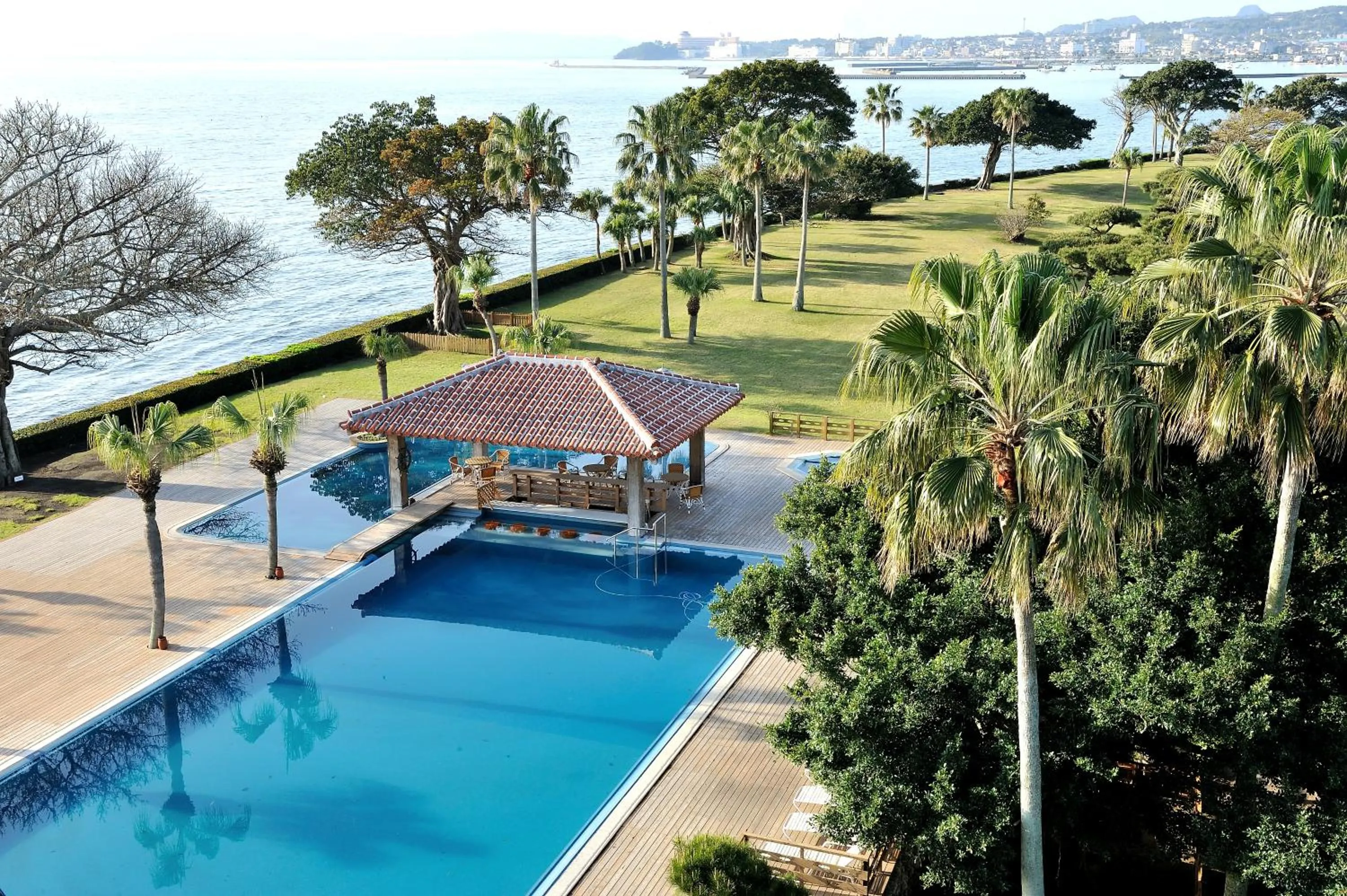 Natural landscape in Kagoshima Sunamushionsen Ibusuki Hakusuikan
