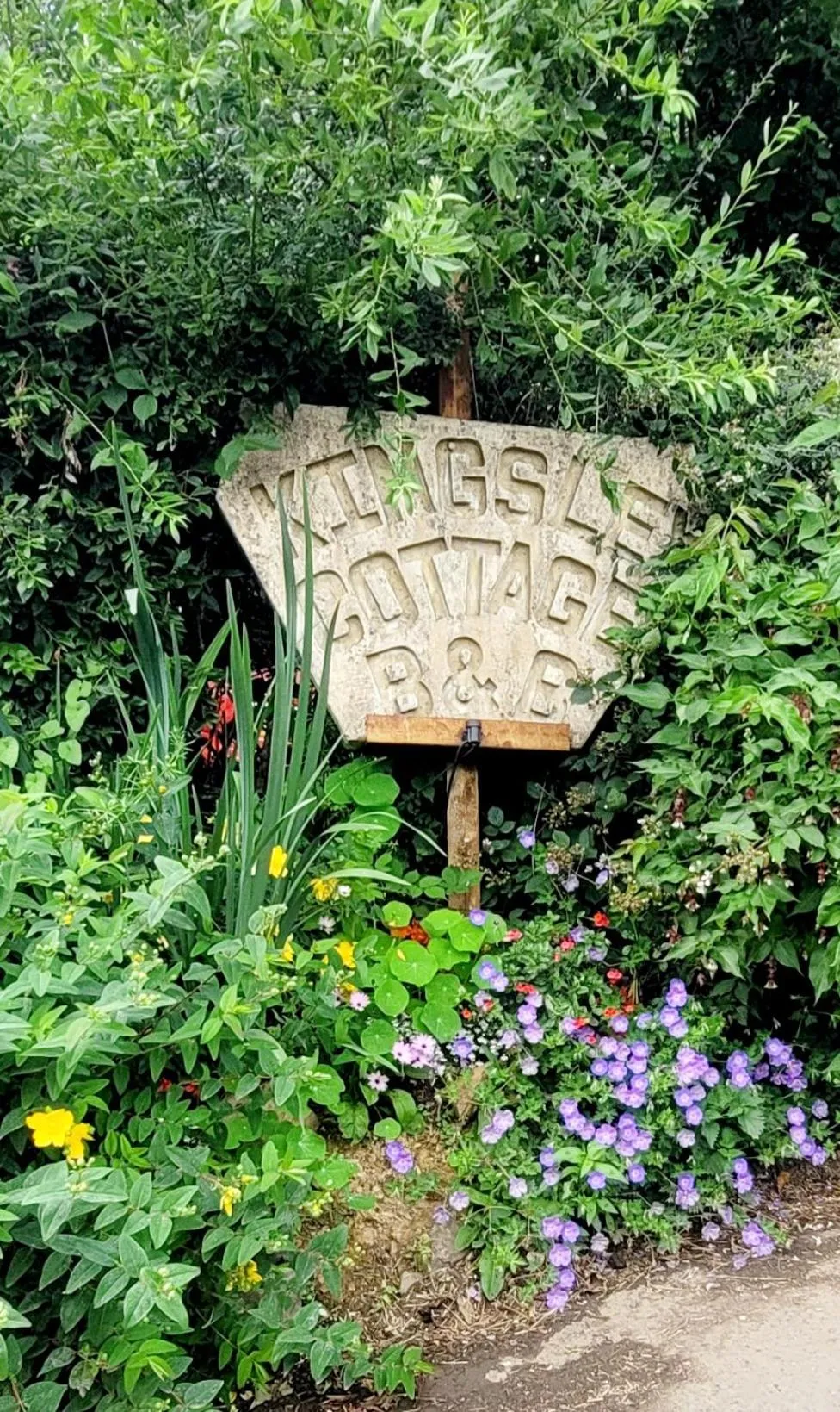 Garden view in Kingsley Cottage