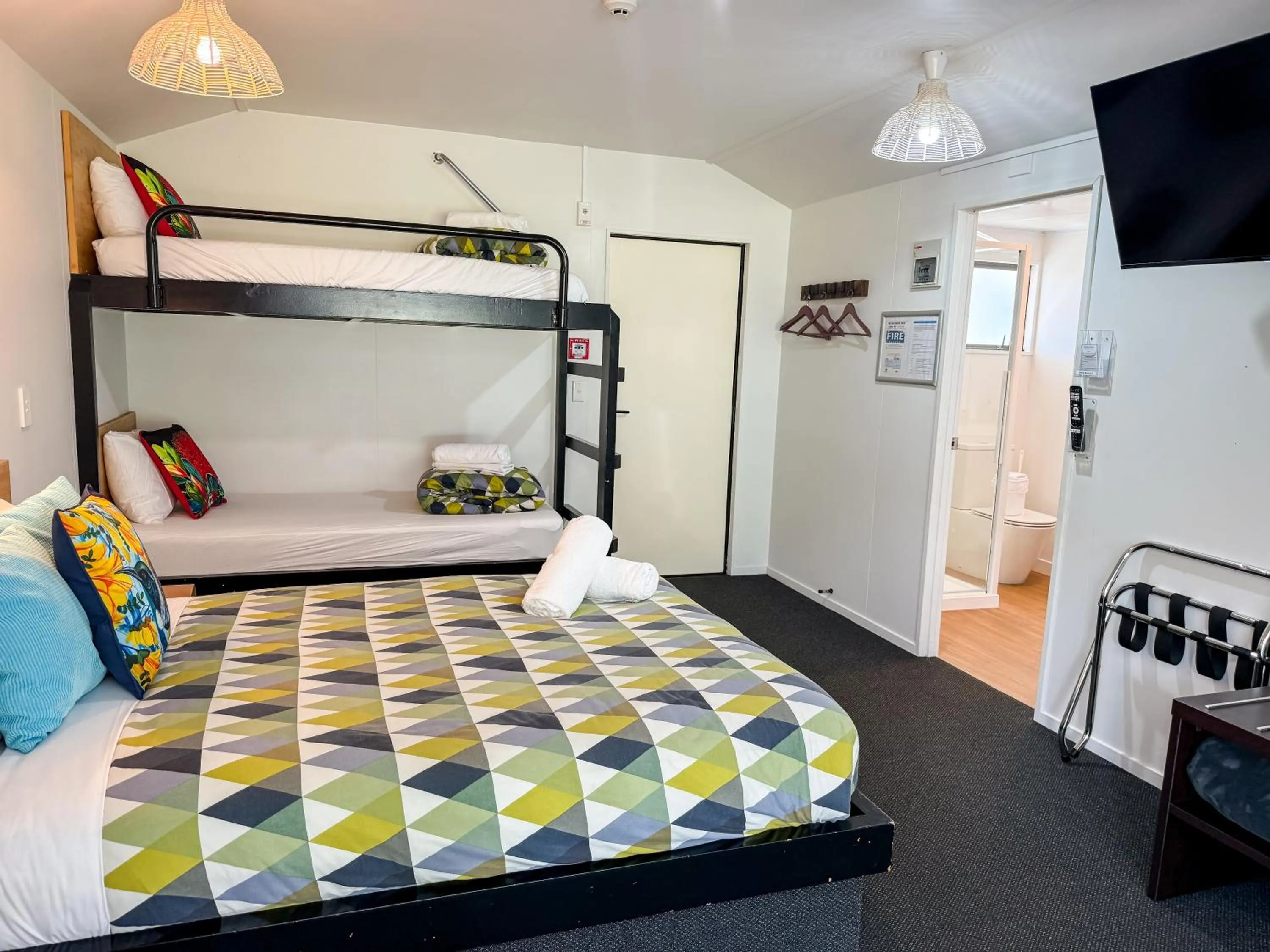 Bed in Kaiteriteri Recreation Reserve Cabins