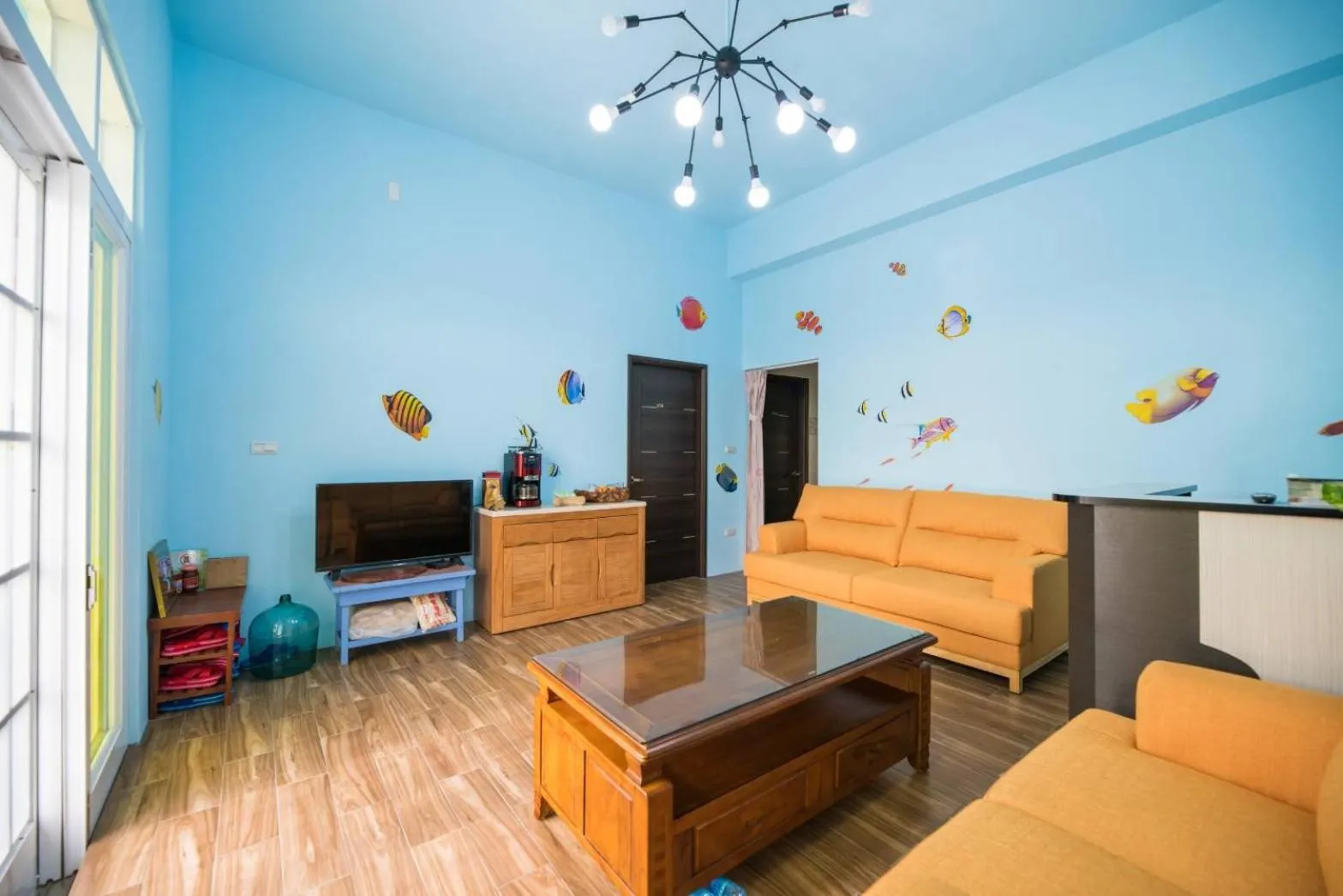 Living room in Penghu Color FIsh Homestay