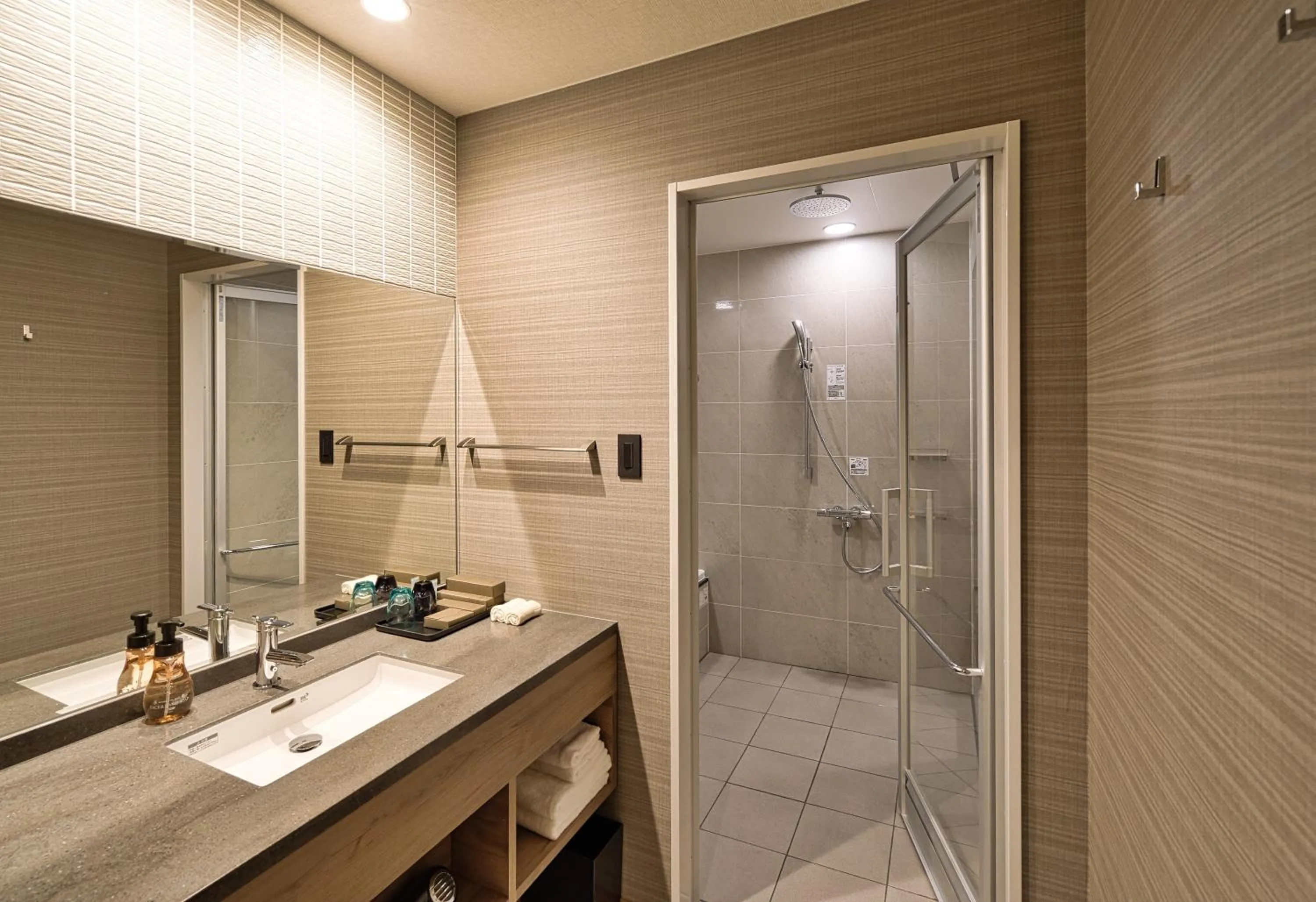 Shower in Winery Hotel and Condominium HITOHANA