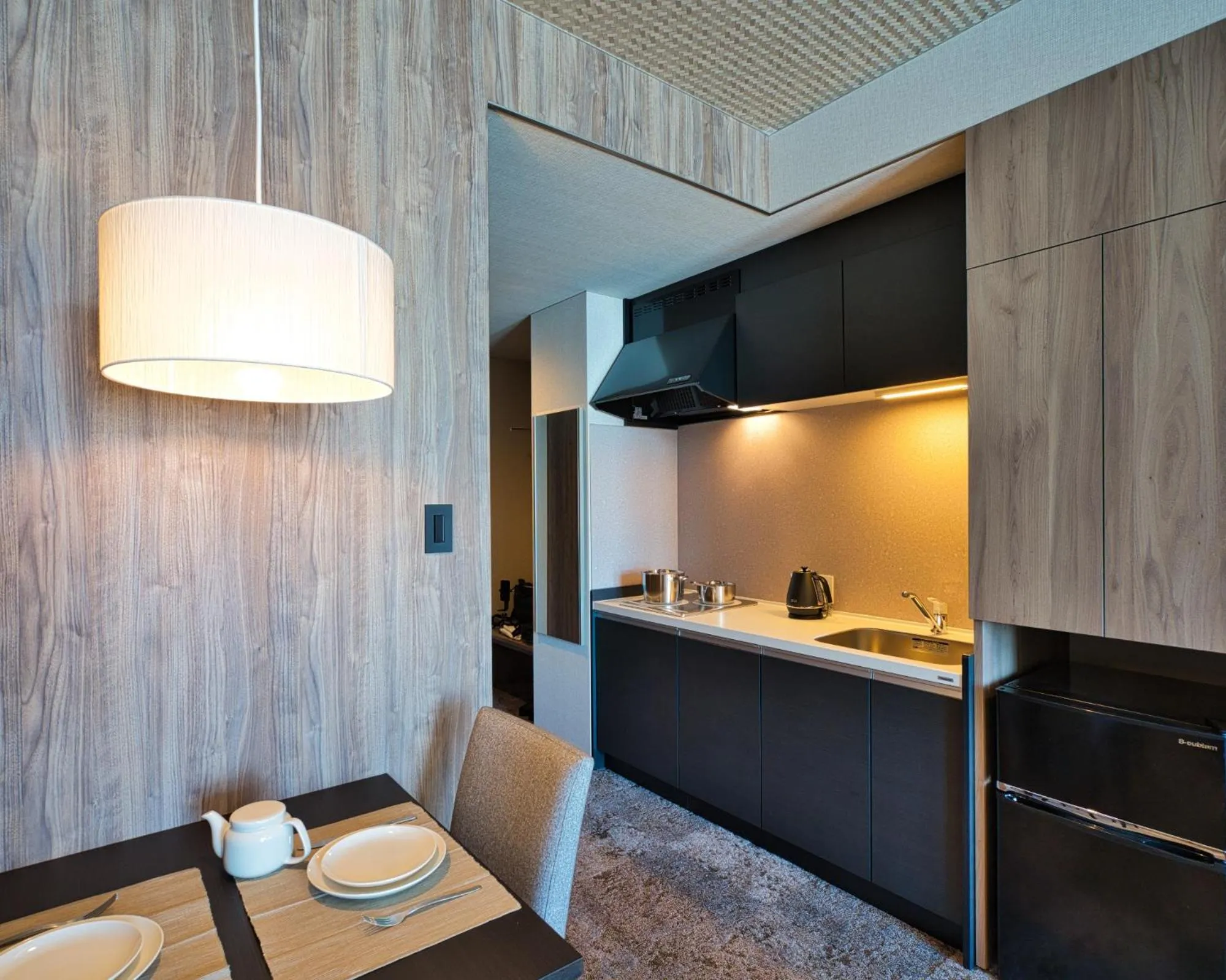 Kitchen or kitchenette in Winery Hotel and Condominium HITOHANA