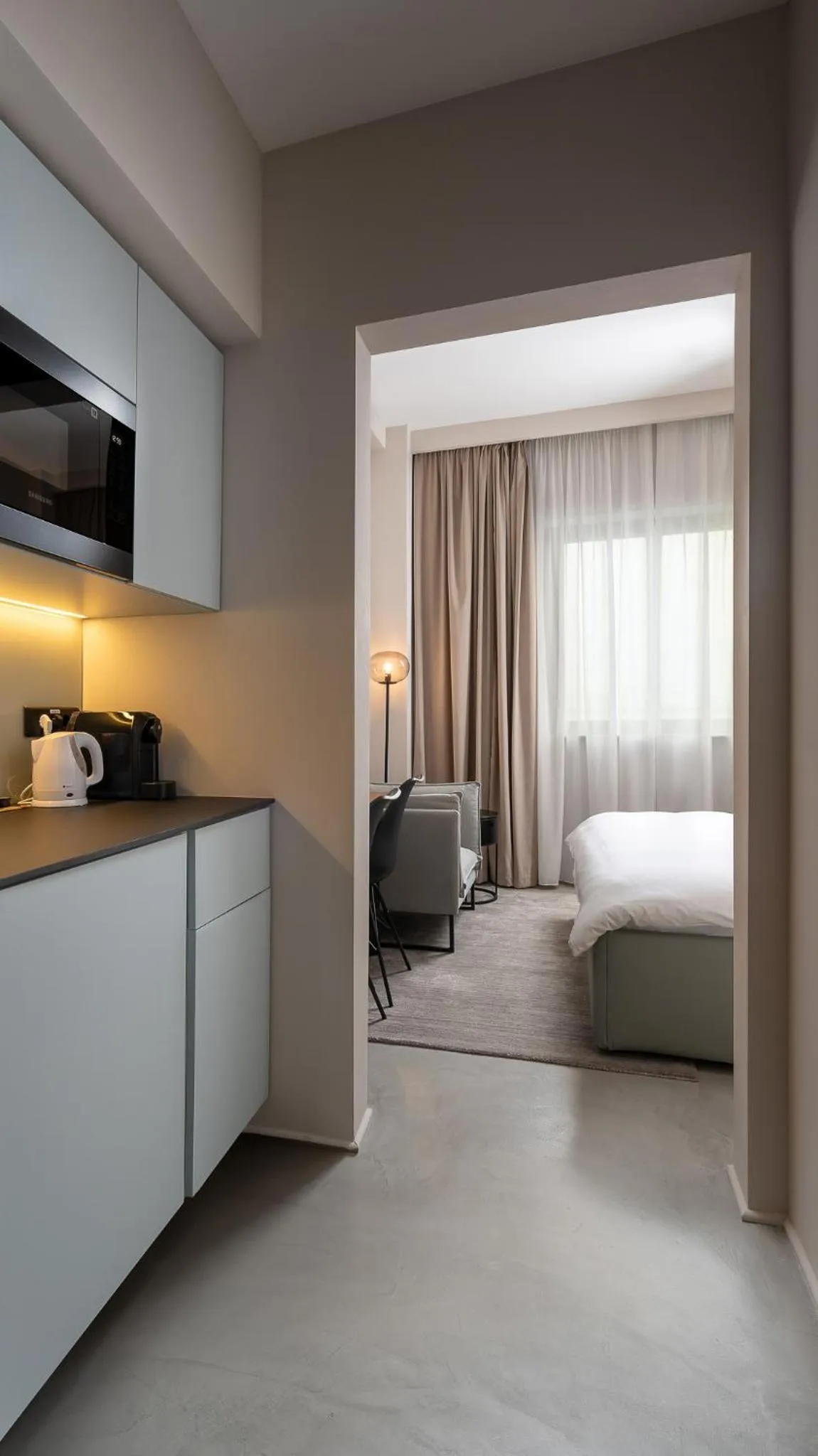 Bed in VISIONAPARTMENTS Bucharest - contactless check-in