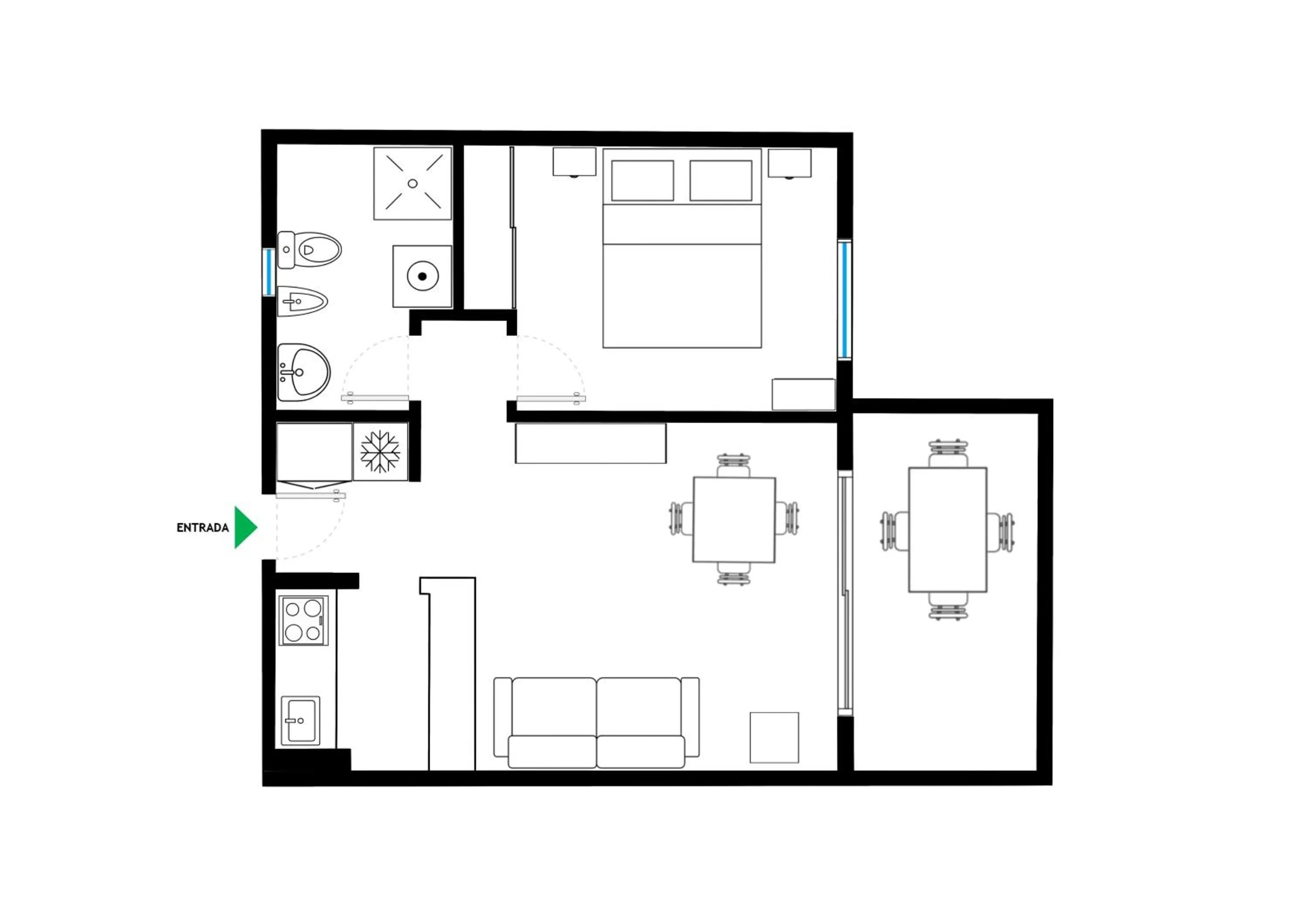 Floor plan in Los Angeles 244 WiFi Pool