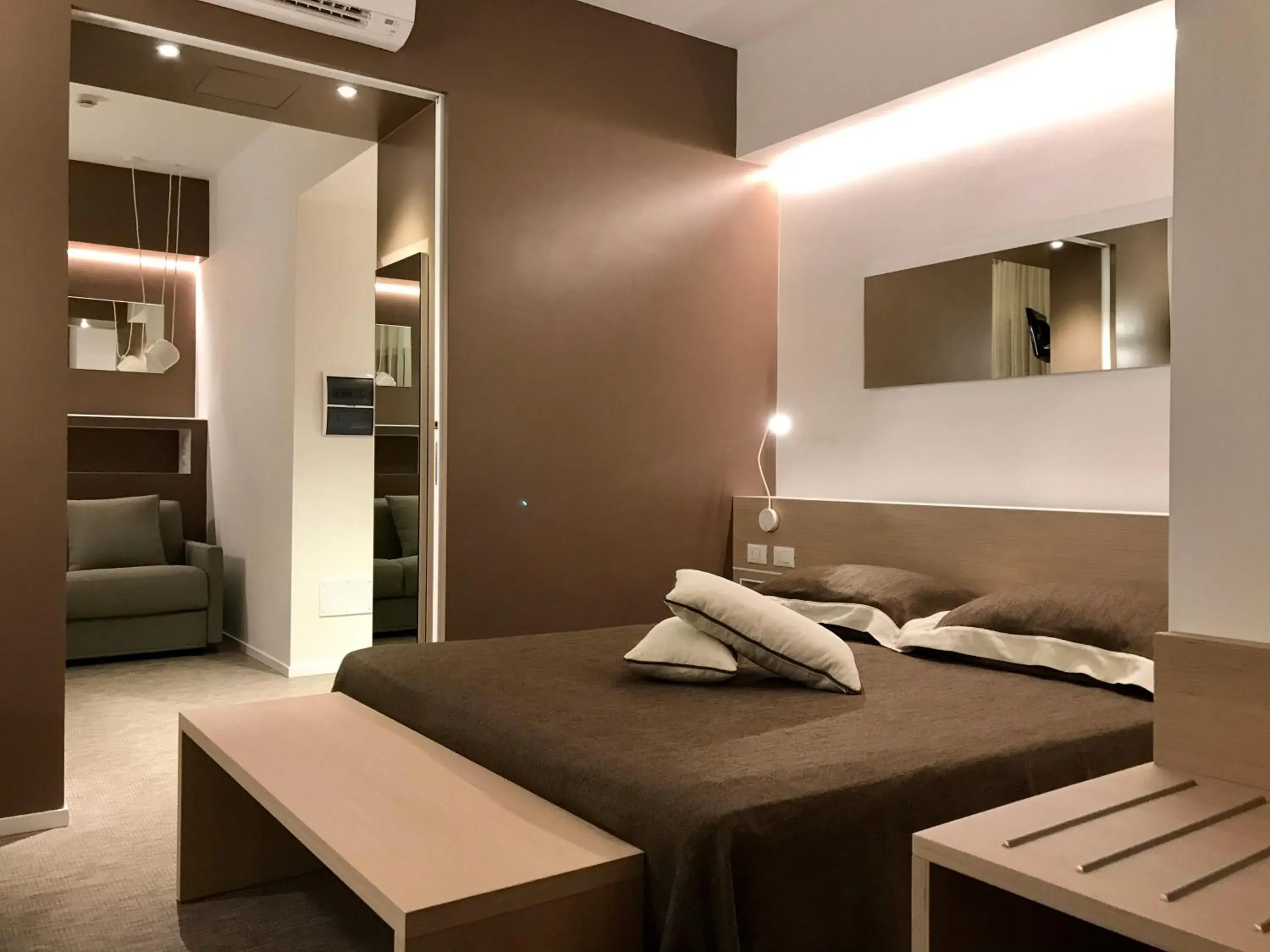 Bed in Hotel Palme Bed in Hotel Palme