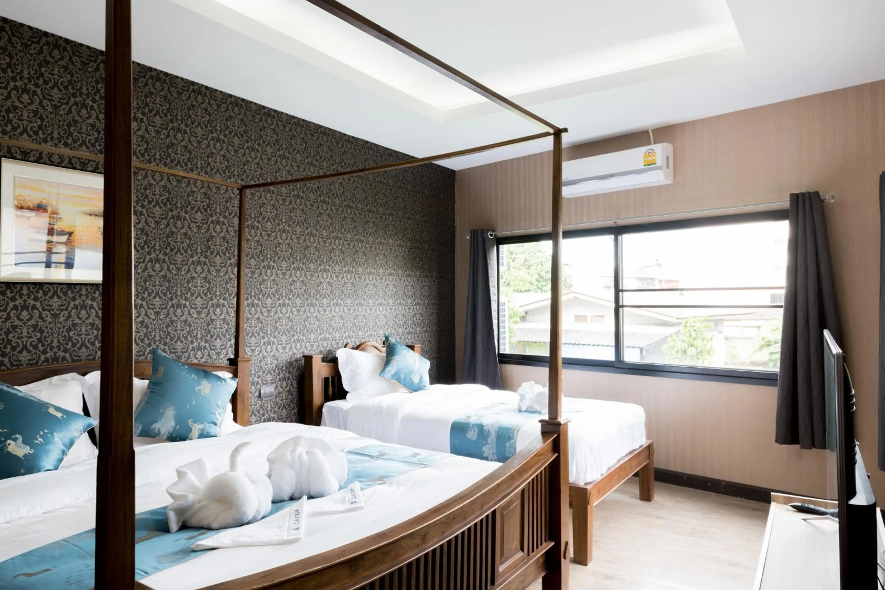 Bed in A Lanna Boutique House