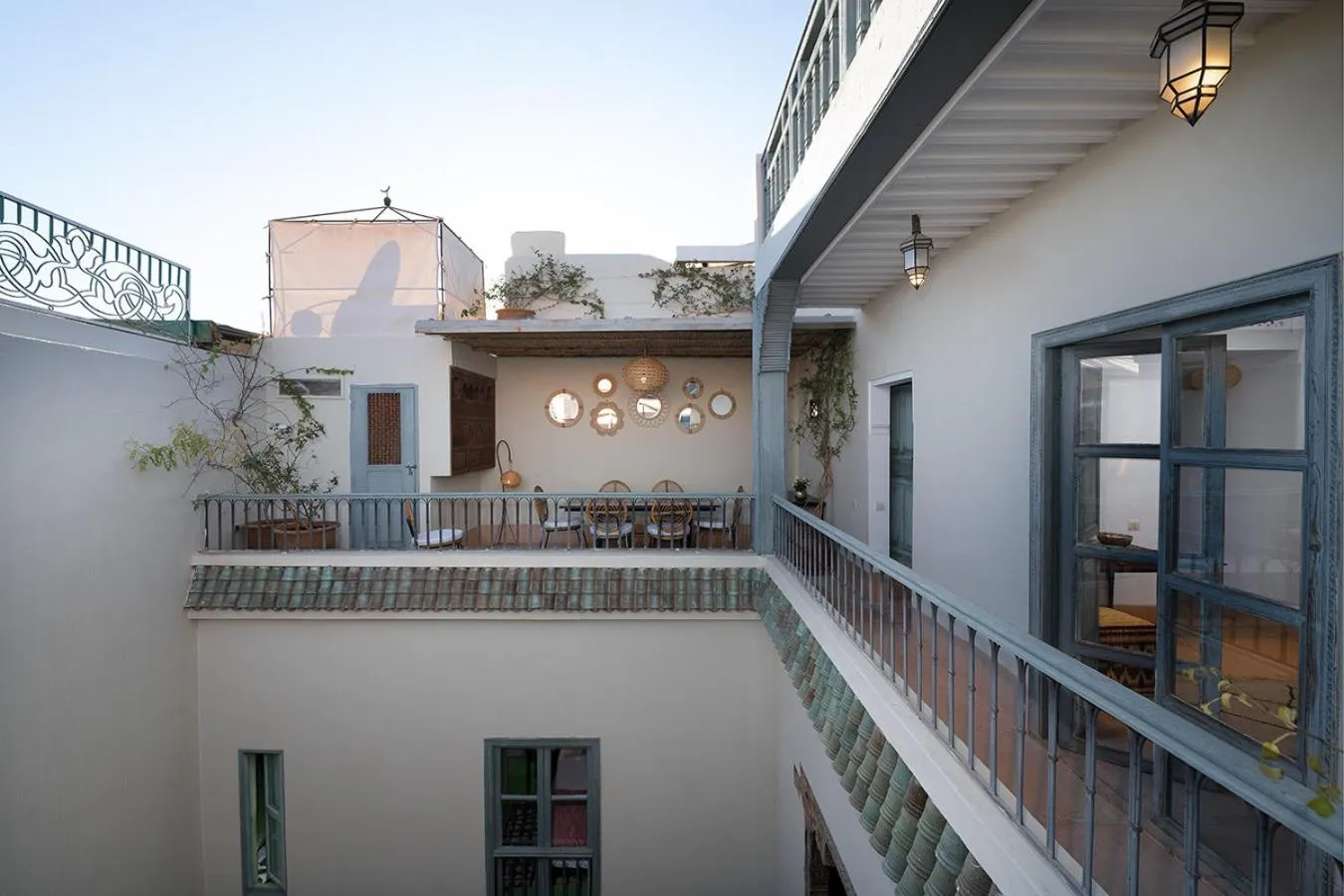 Inner courtyard view in Riad Le J