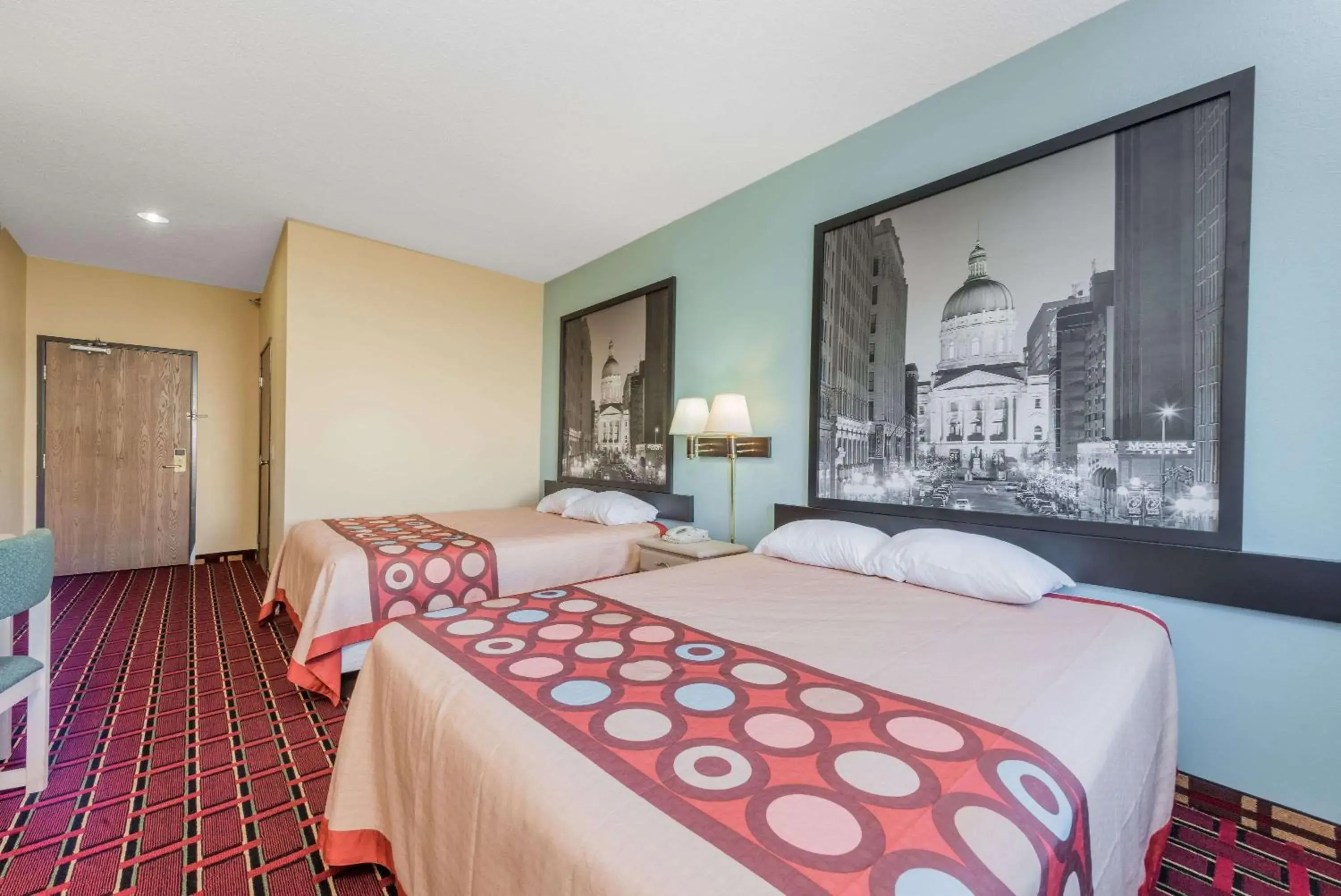 Queen Room with Two Queen Beds - Non-Smoking in Super 8 by Wyndham Martinsville Queen Room with Two Queen Beds - Non-Smoking in Super 8 by Wyndham Martinsville