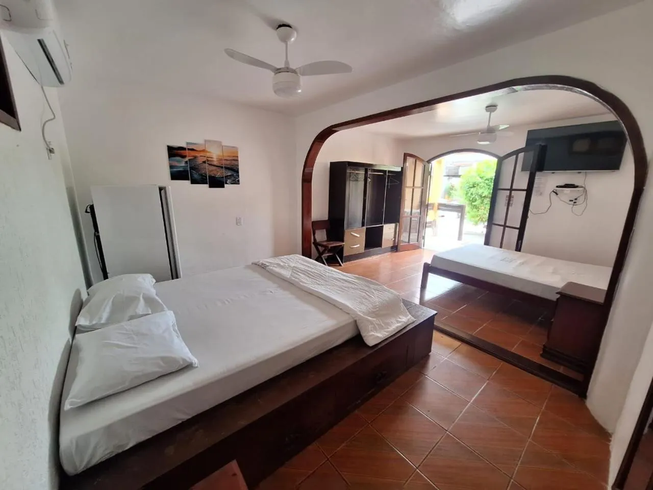 Bed in Pousada Estalage