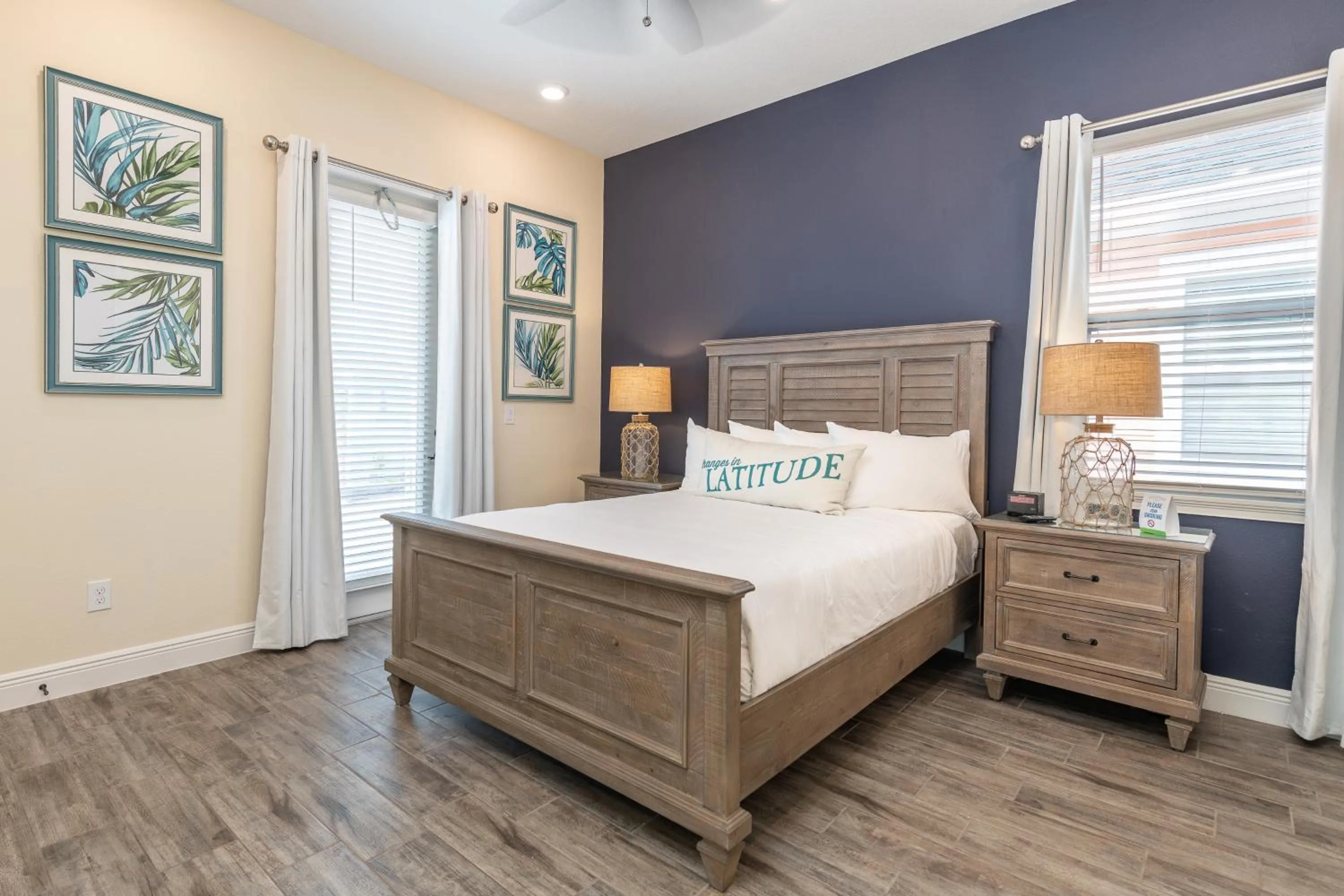 Bed in Margaritaville Cottages Orlando by Rentyl with H2O Waterpark