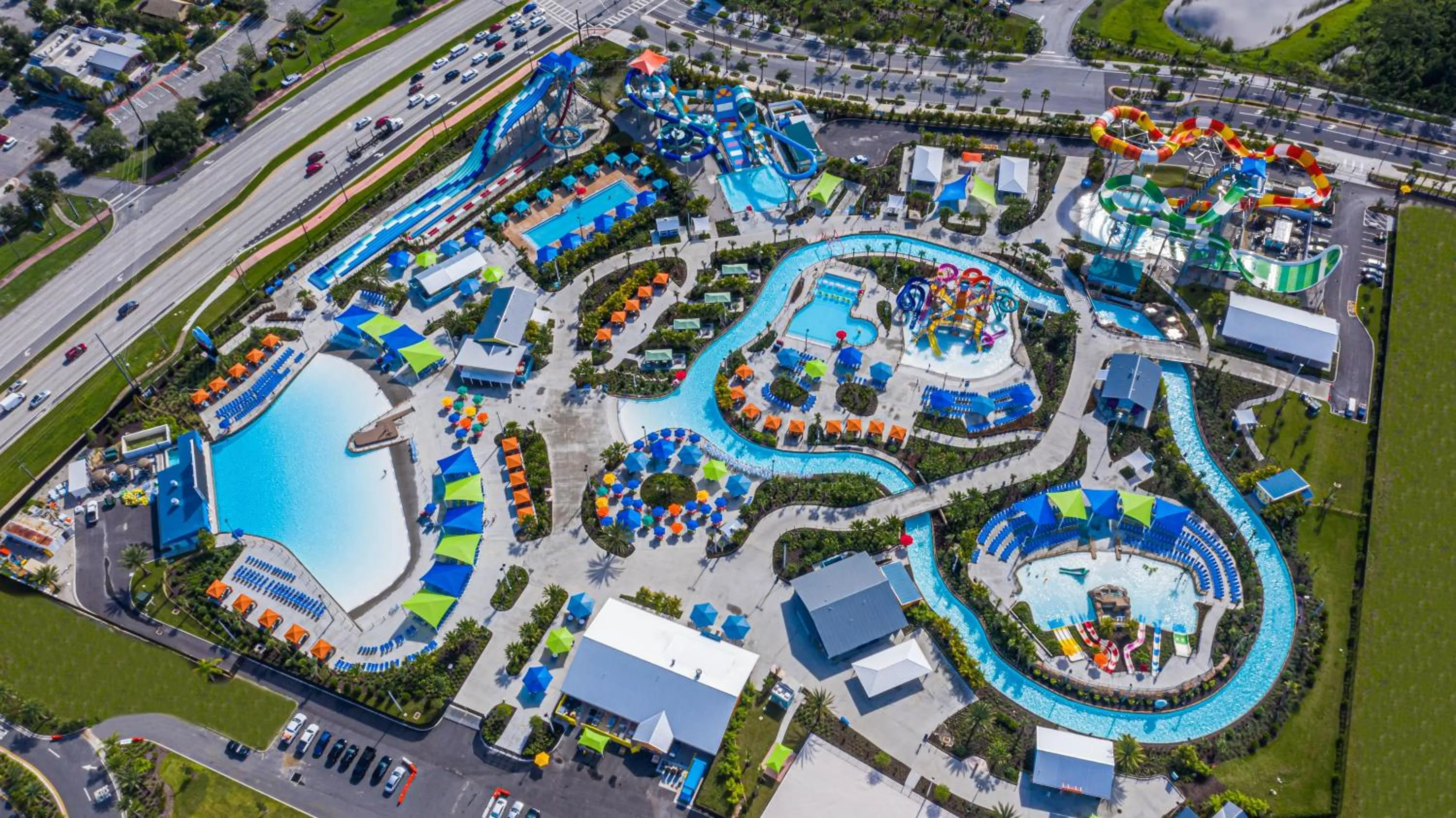 Aqua park in Margaritaville Cottages Orlando by Rentyl with H2O Waterpark