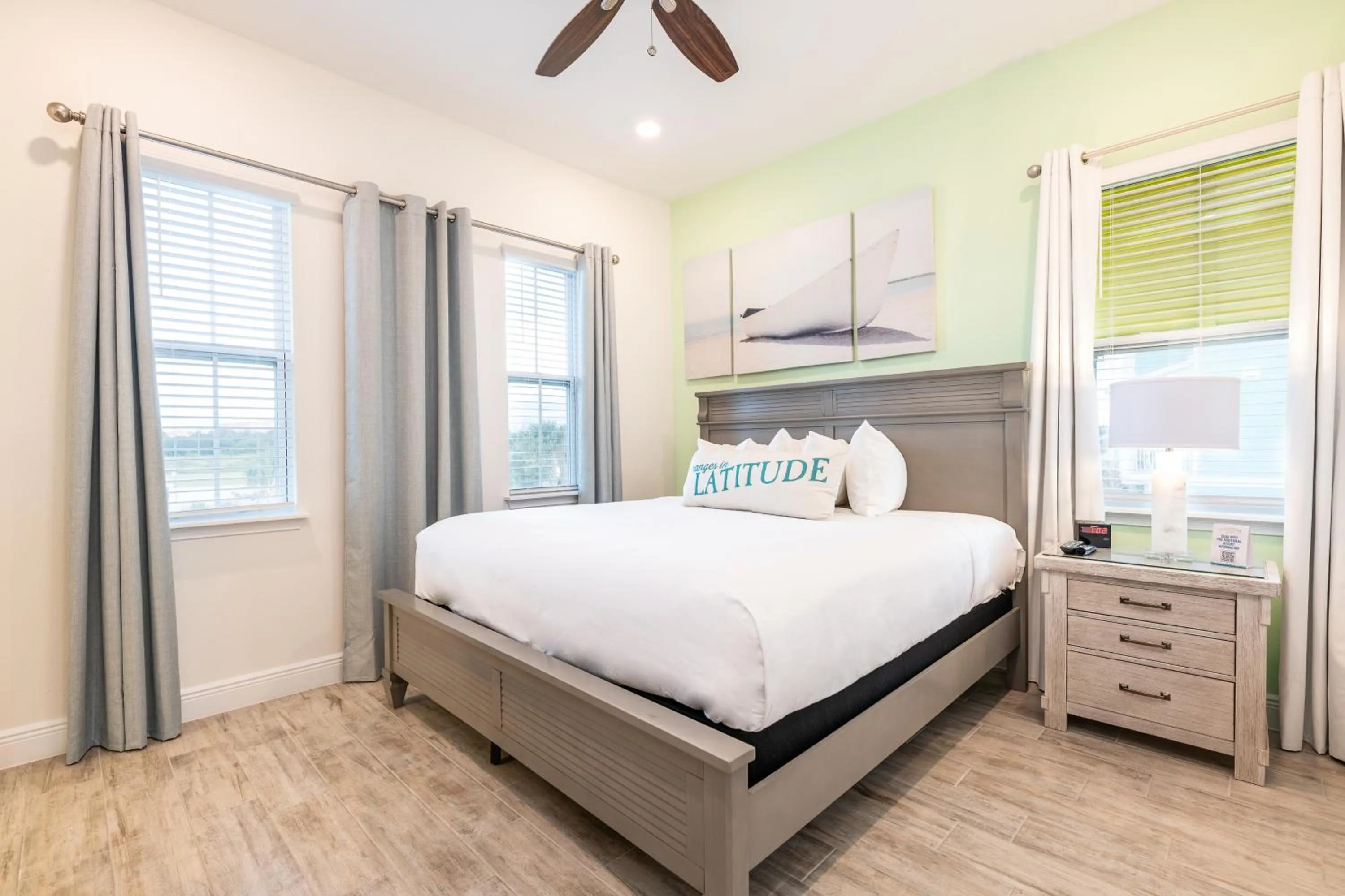 Bedroom, Bed in Margaritaville Cottages Orlando by Rentyl with H2O Waterpark