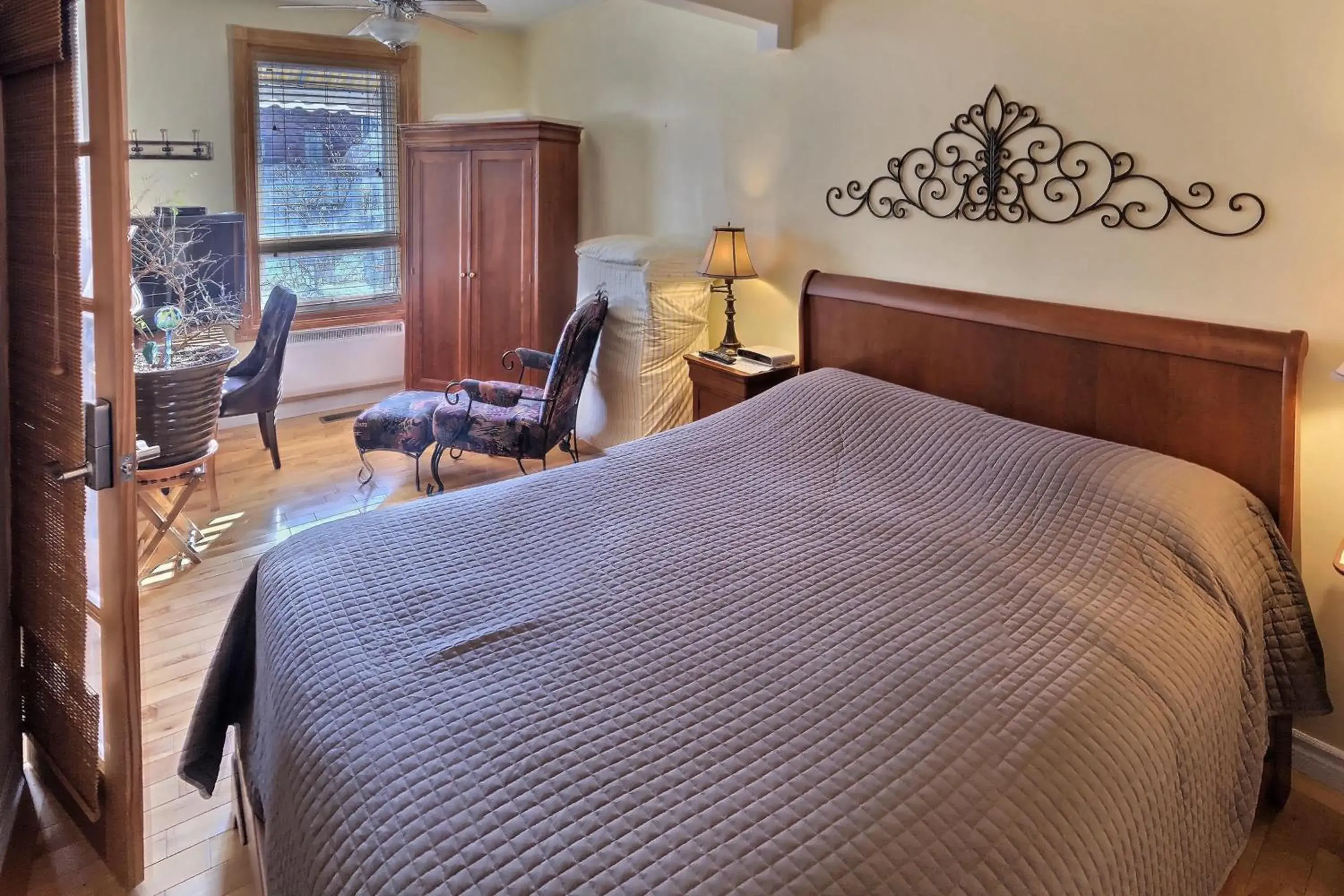 Bed in Gite Le Sieur de Joliette Bed in Gite Le Sieur de Joliette