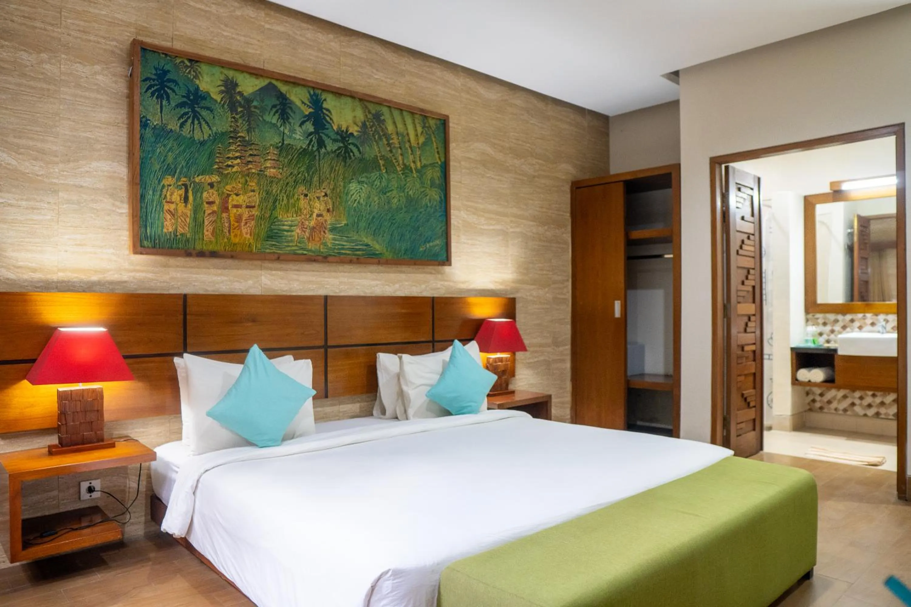 Bed in The Green Zhurga Suite Seminyak