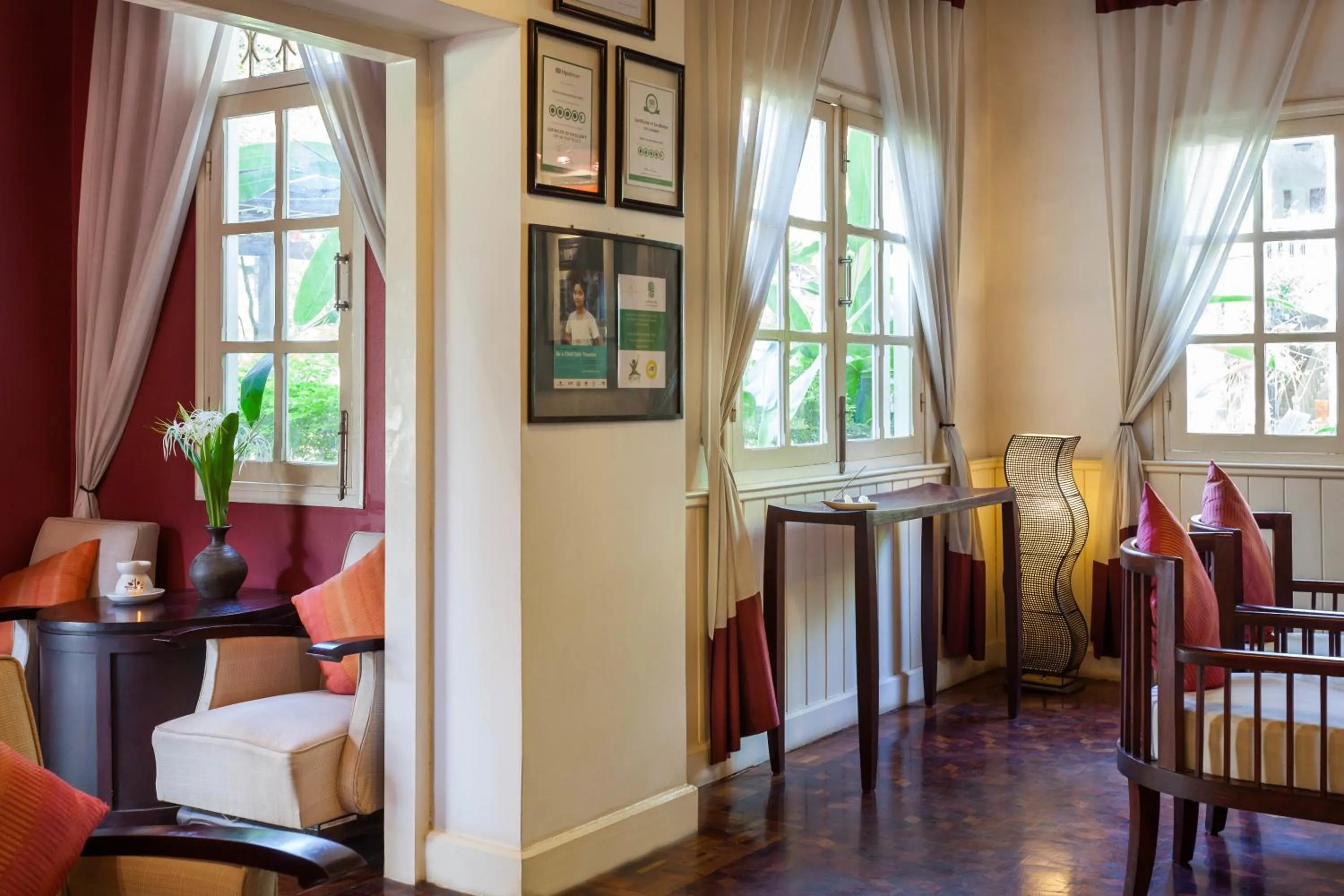 Lobby or reception in Homm Souvannaphoum Luang Prabang, part of Banyan Group
