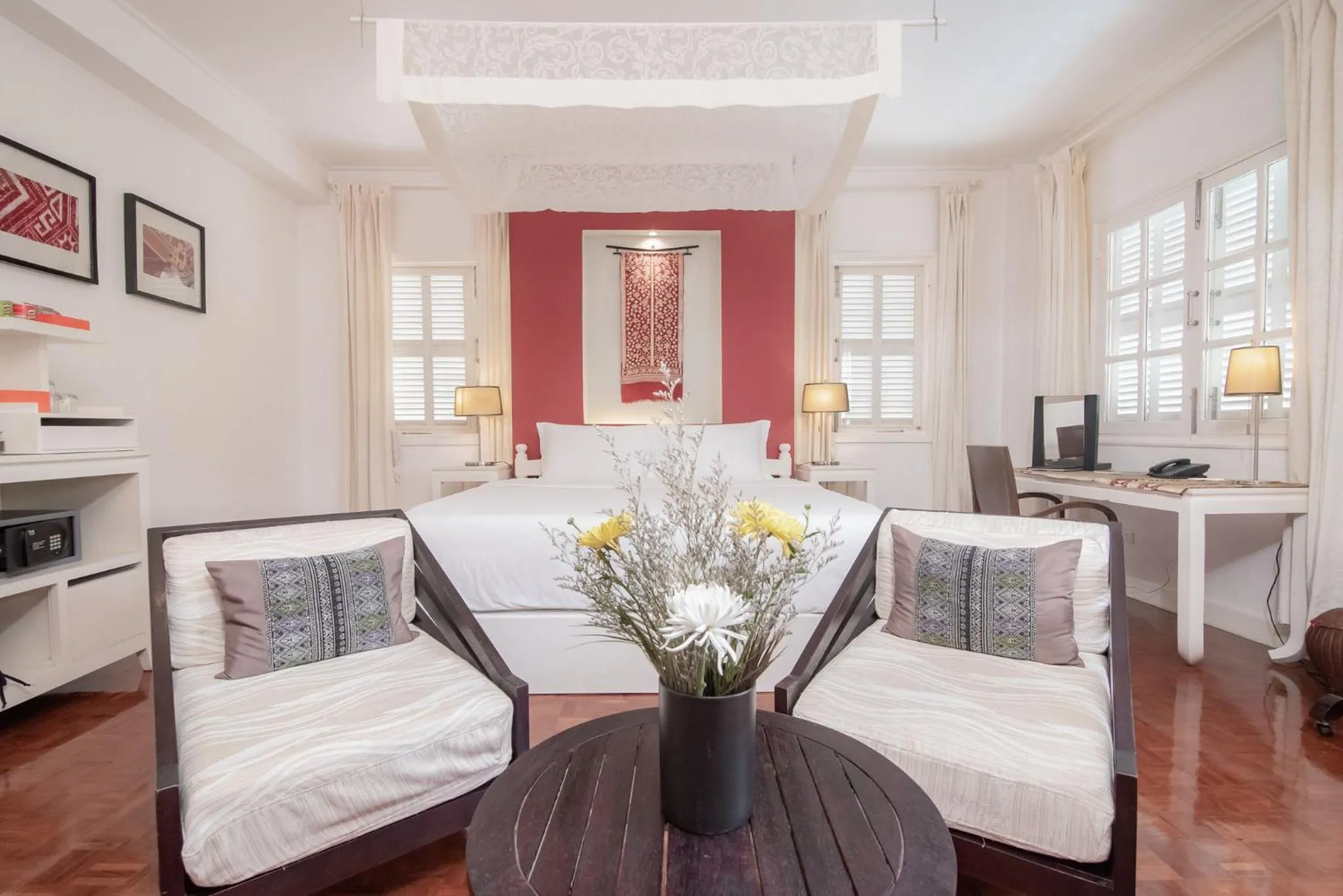 Seating area in Homm Souvannaphoum Luang Prabang, part of Banyan Group