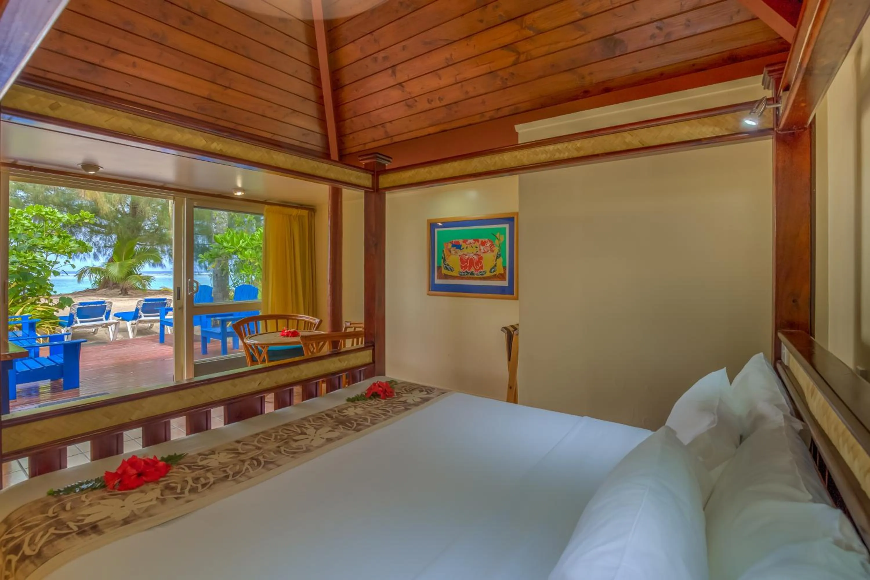 Bedroom, Bed in The Rarotongan Beach Resort & Lagoonarium