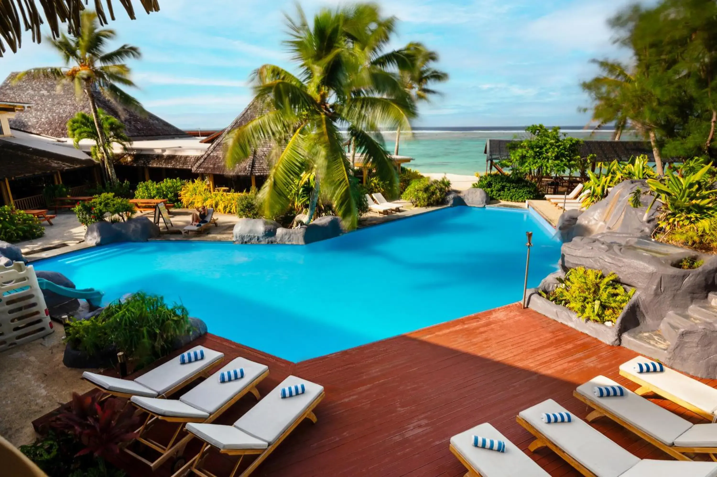 Swimming pool in The Rarotongan Beach Resort & Lagoonarium Swimming pool in The Rarotongan Beach Resort & Lagoonarium