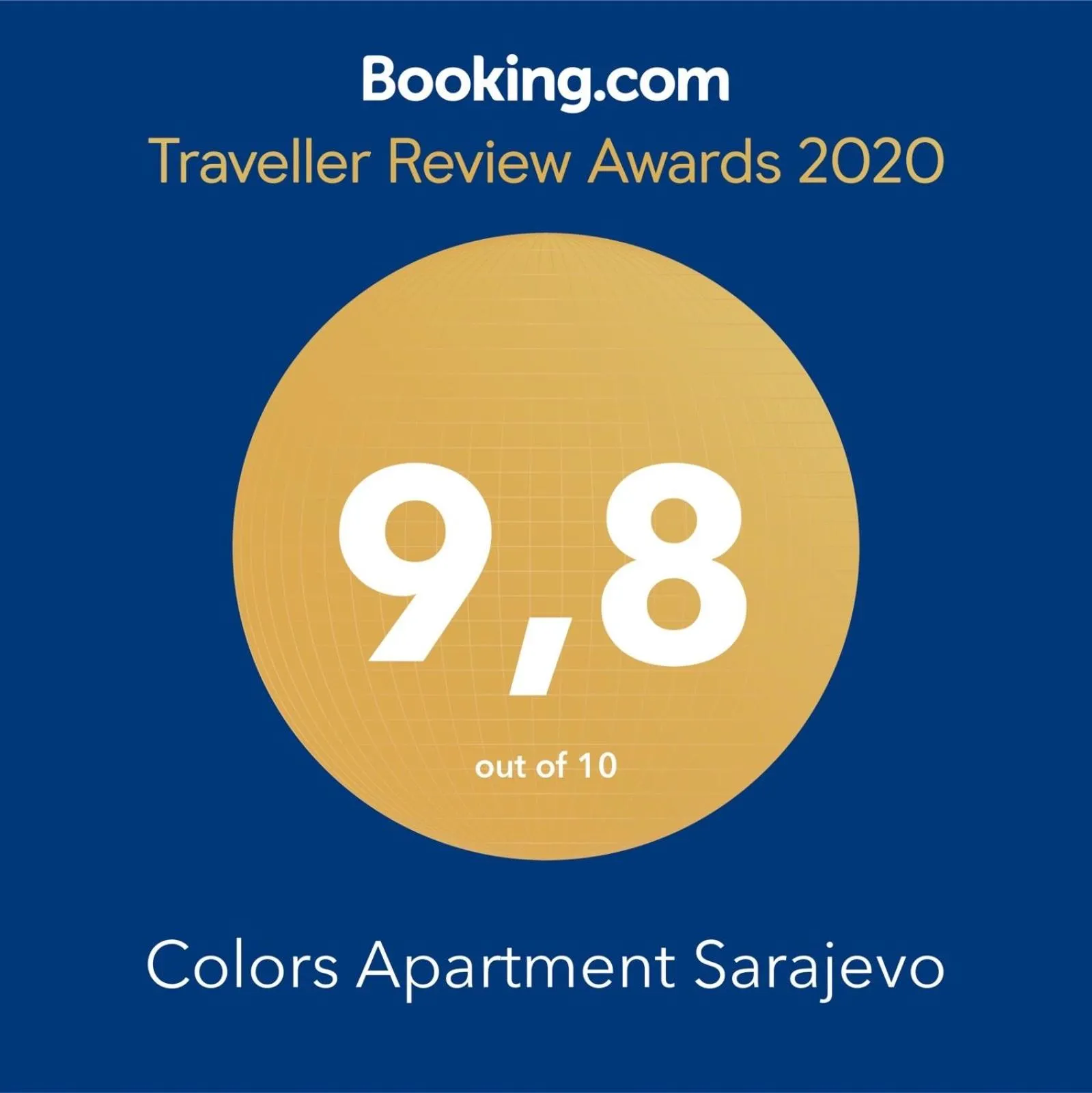 Certificate/Award in Colors Apartment Sarajevo
