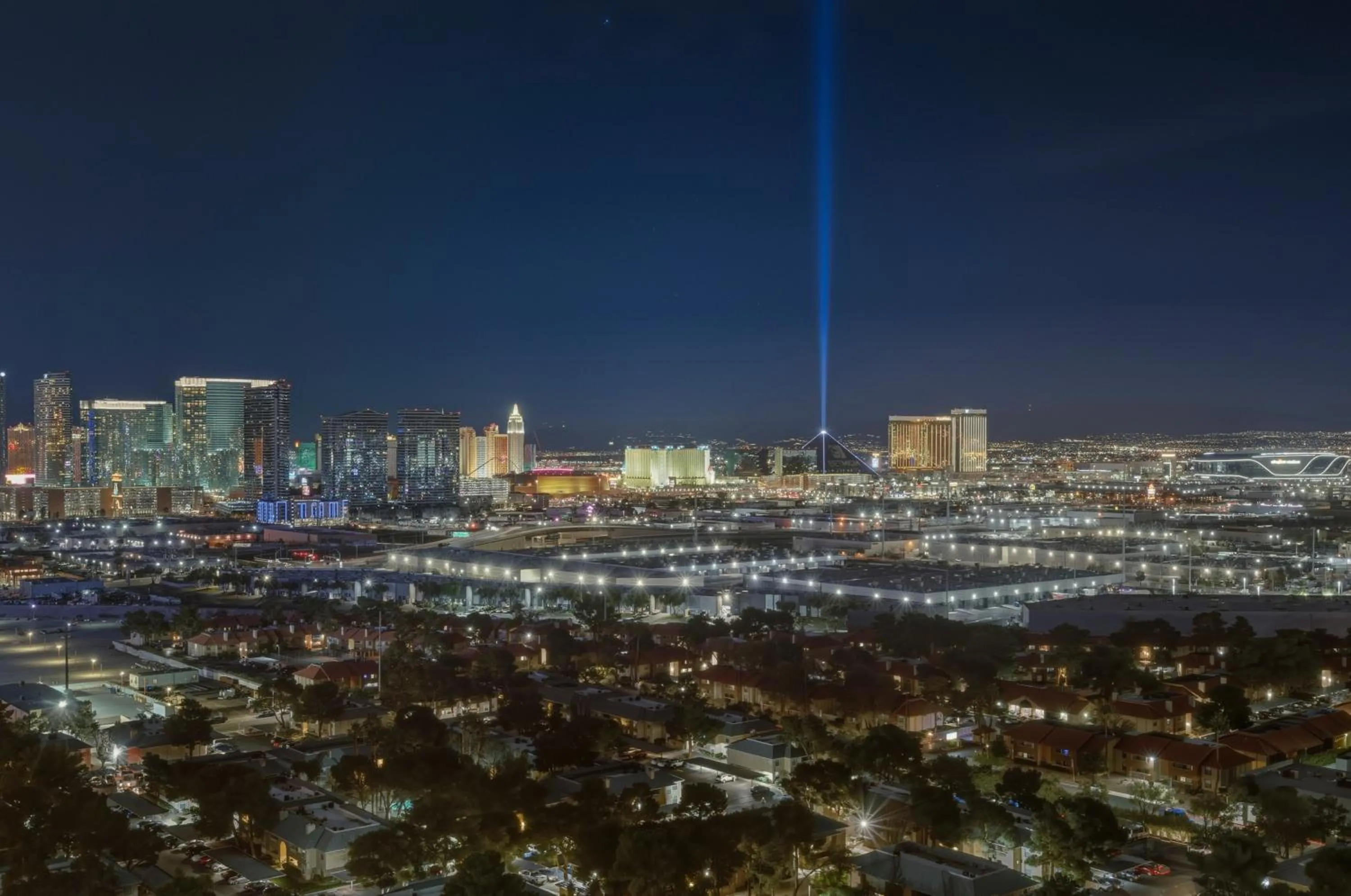 City view in StripViewSuites Two-Bedroom Conjoined Suite at Palms Place