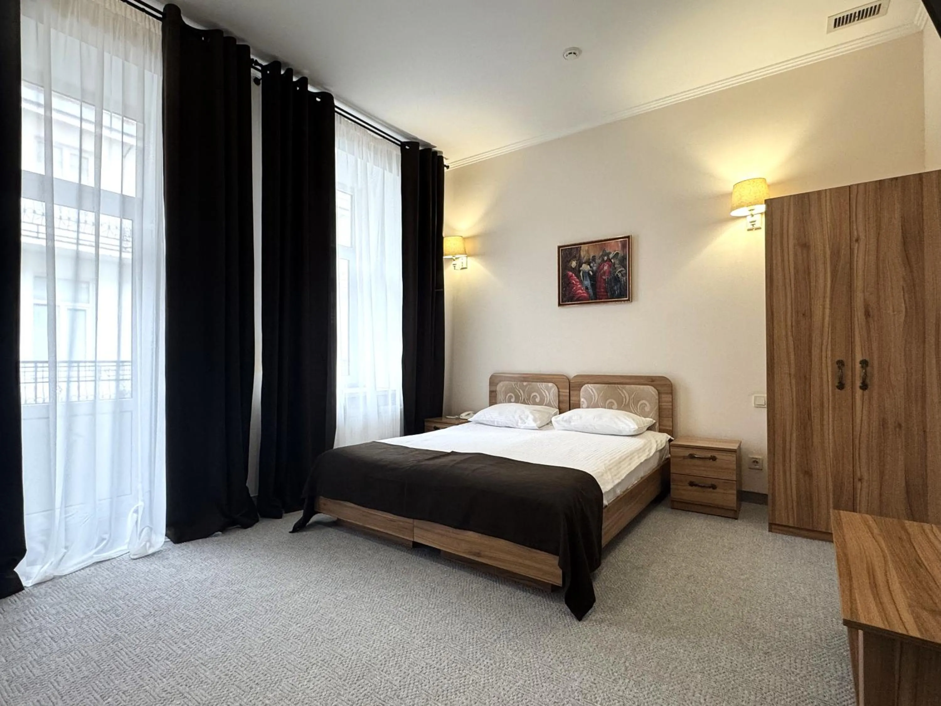 Balcony/Terrace, Bed in Hotel 52