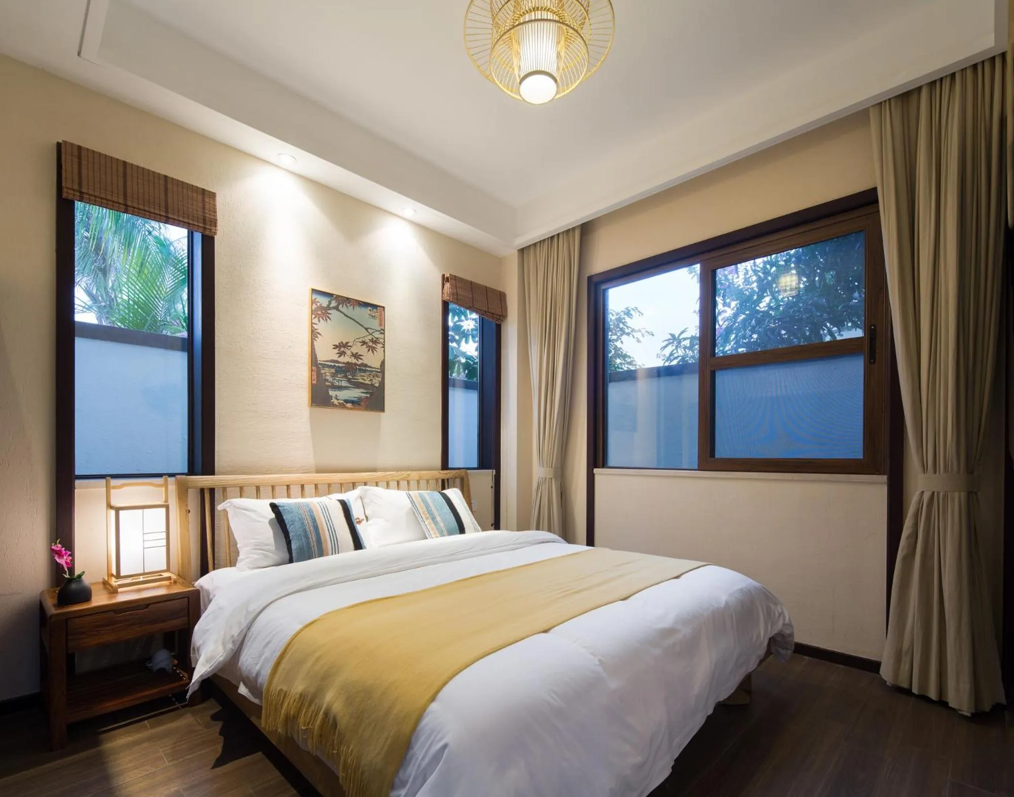 Bed in Sanya Haitang Bay Mushe Villa