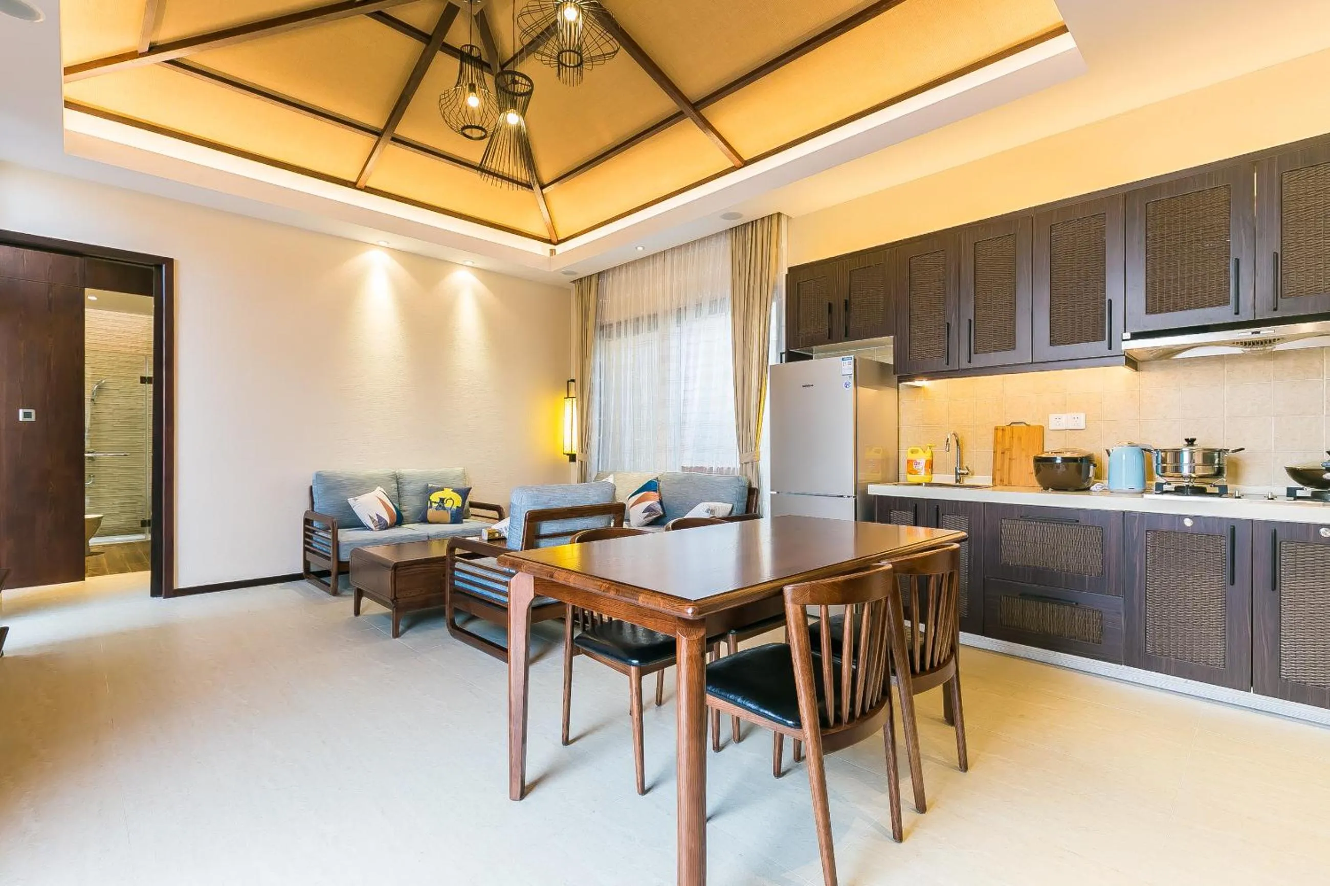 Dining area in Sanya Haitang Bay Mushe Villa