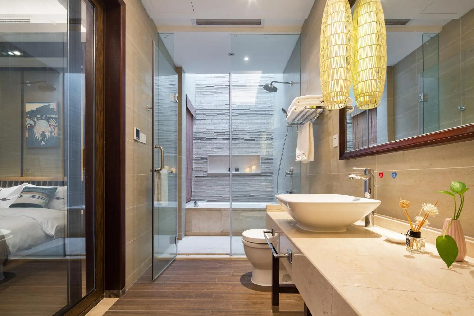 Bed in Sanya Haitang Bay Mushe Villa