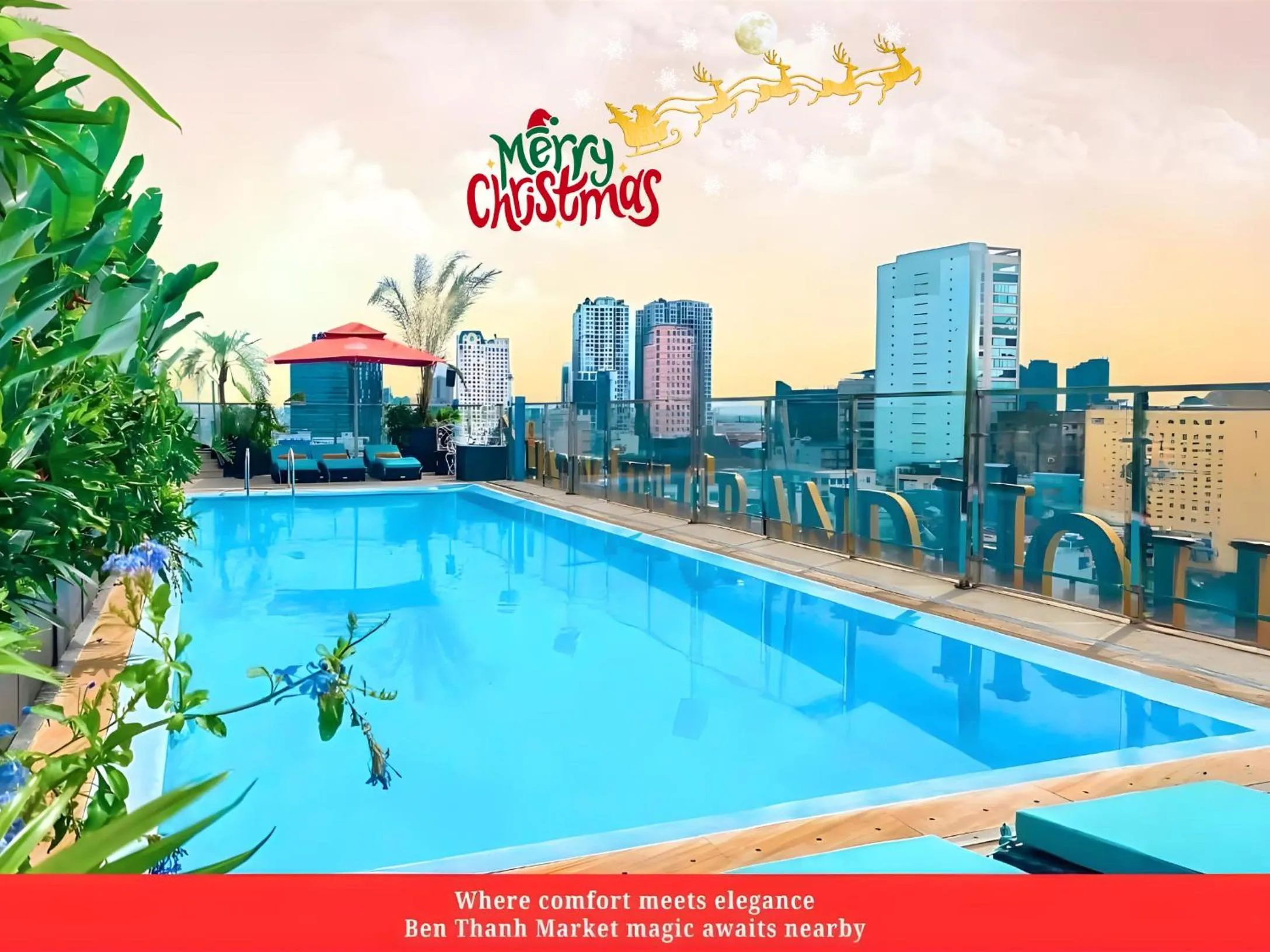 Property building in Happy Life Grand Hotel & Rooftop Skybar