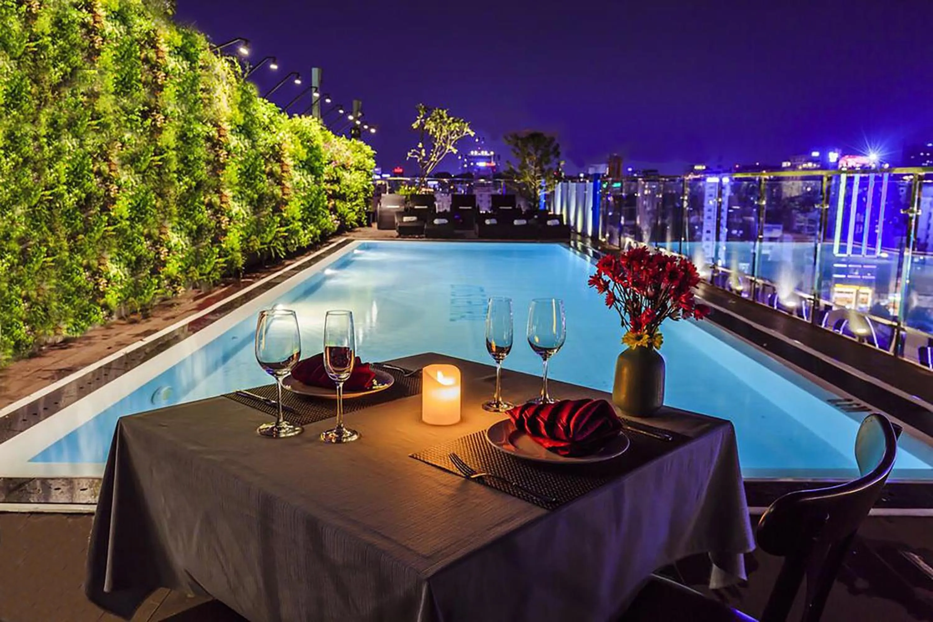 Night in Happy Life Grand Hotel & Rooftop Skybar