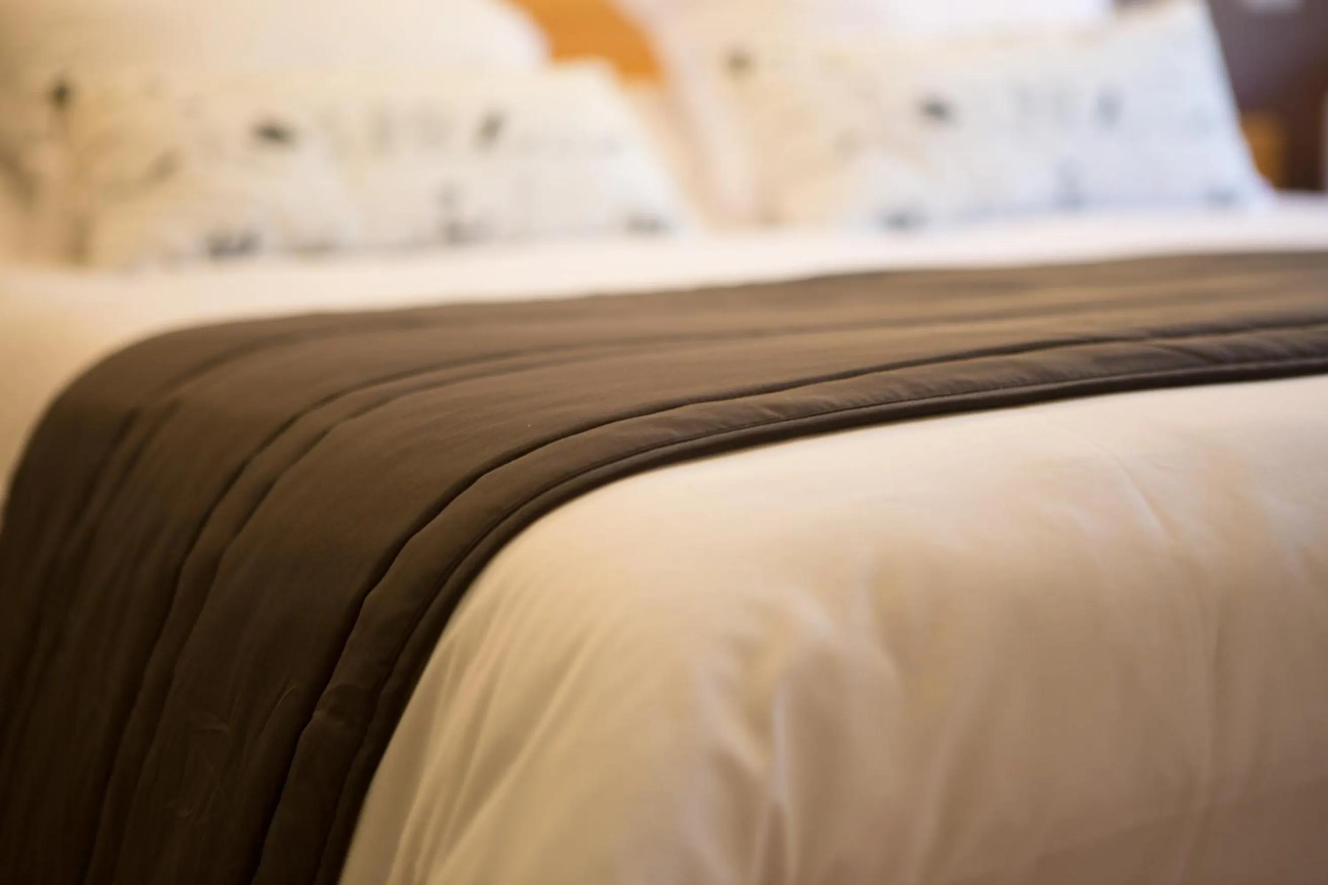 Bed in Logis hôtel restaurant Auberge de l'Espinouse