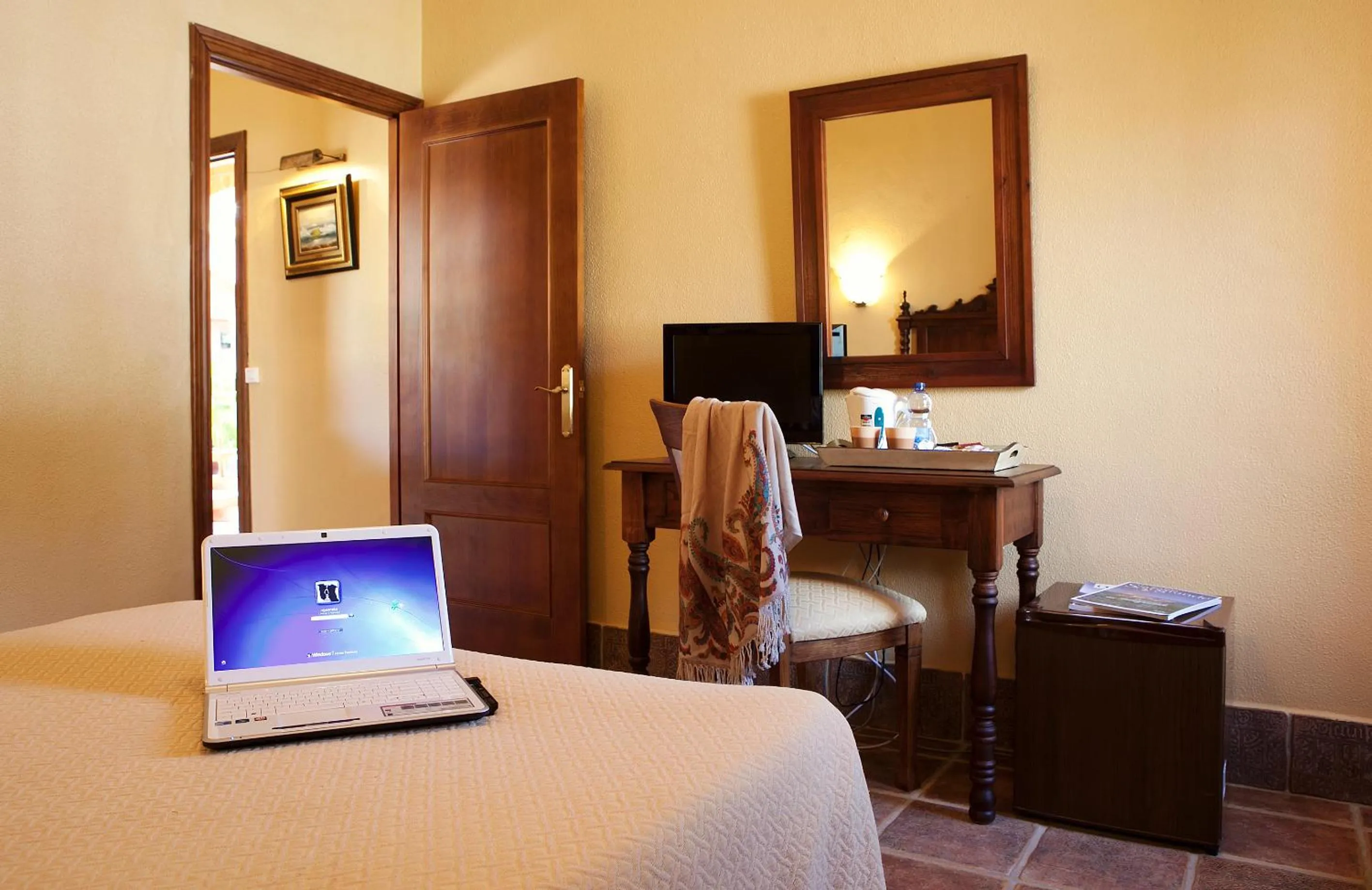 Decorative detail, Bed in Hospedería Santiago