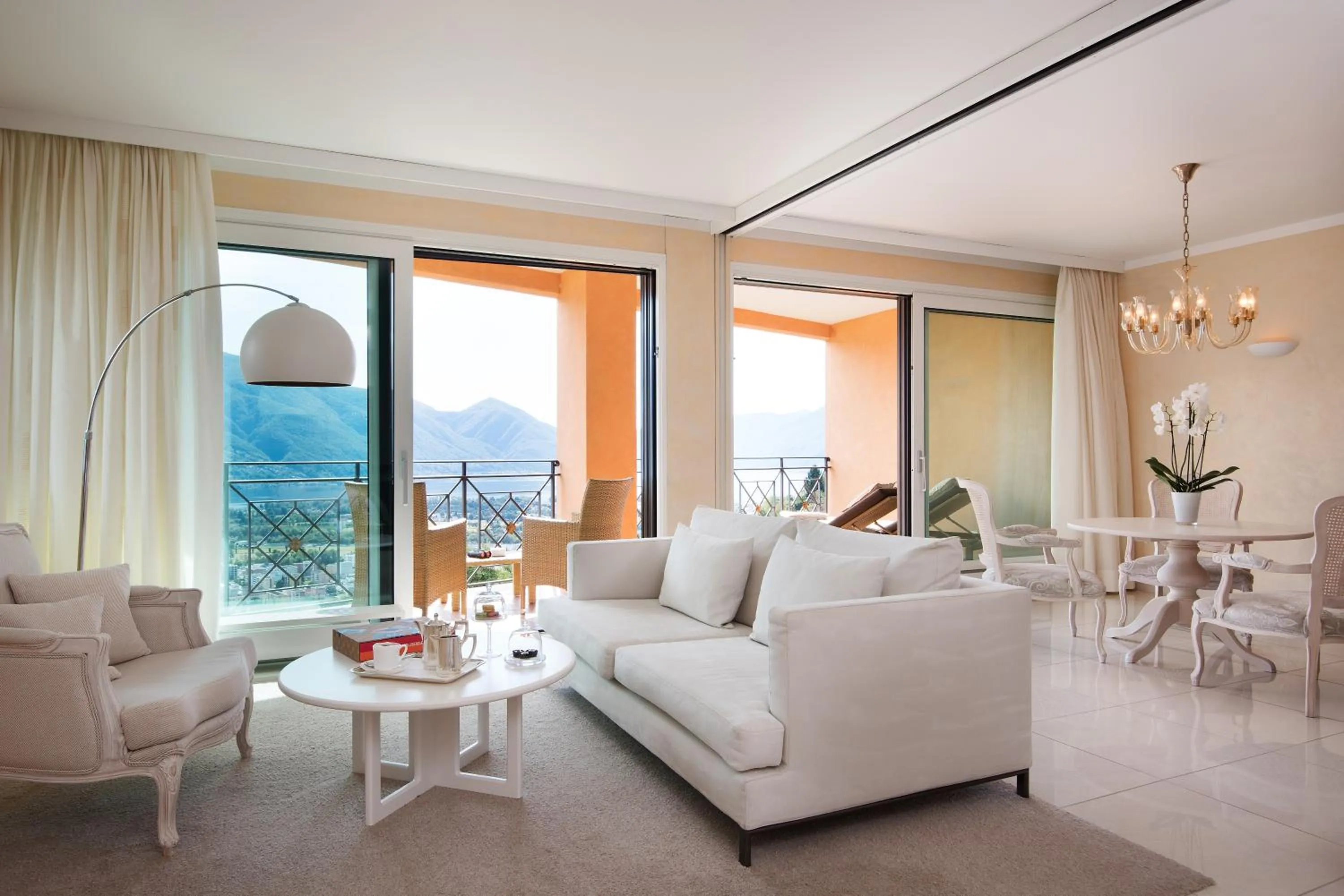 Living room in Villa Orselina - Small Luxury Hotel