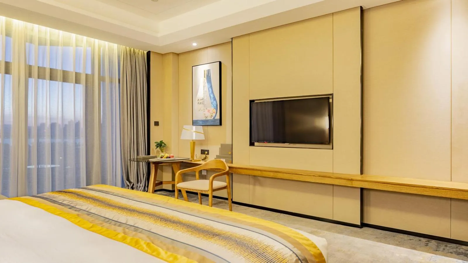 Decorative detail, Bed in Jinling Grand Hotel Nanchang