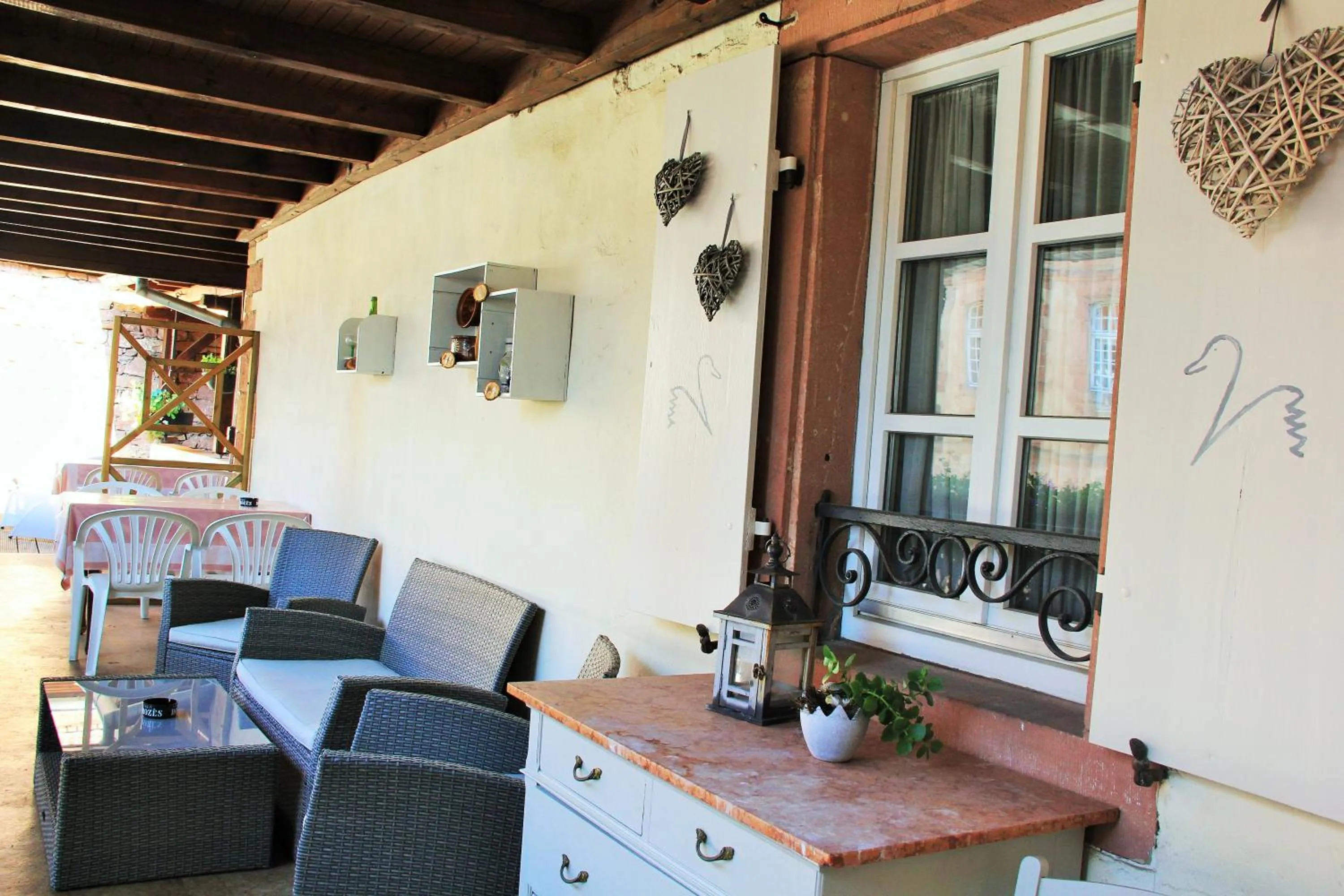 Balcony/Terrace in Hostellerie au Cygne