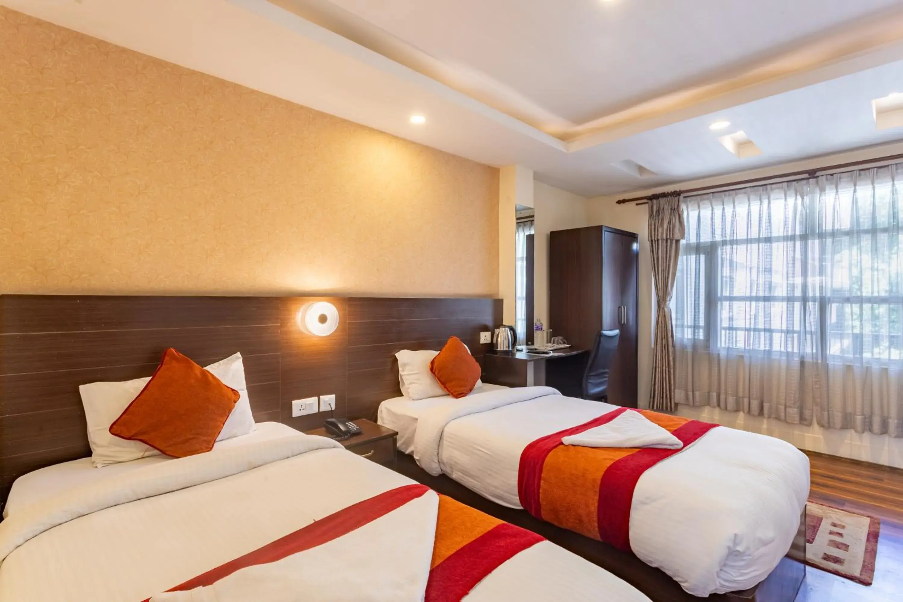 Bed in Hotel Sapana Garden Thamel Bed in Hotel Sapana Garden Thamel