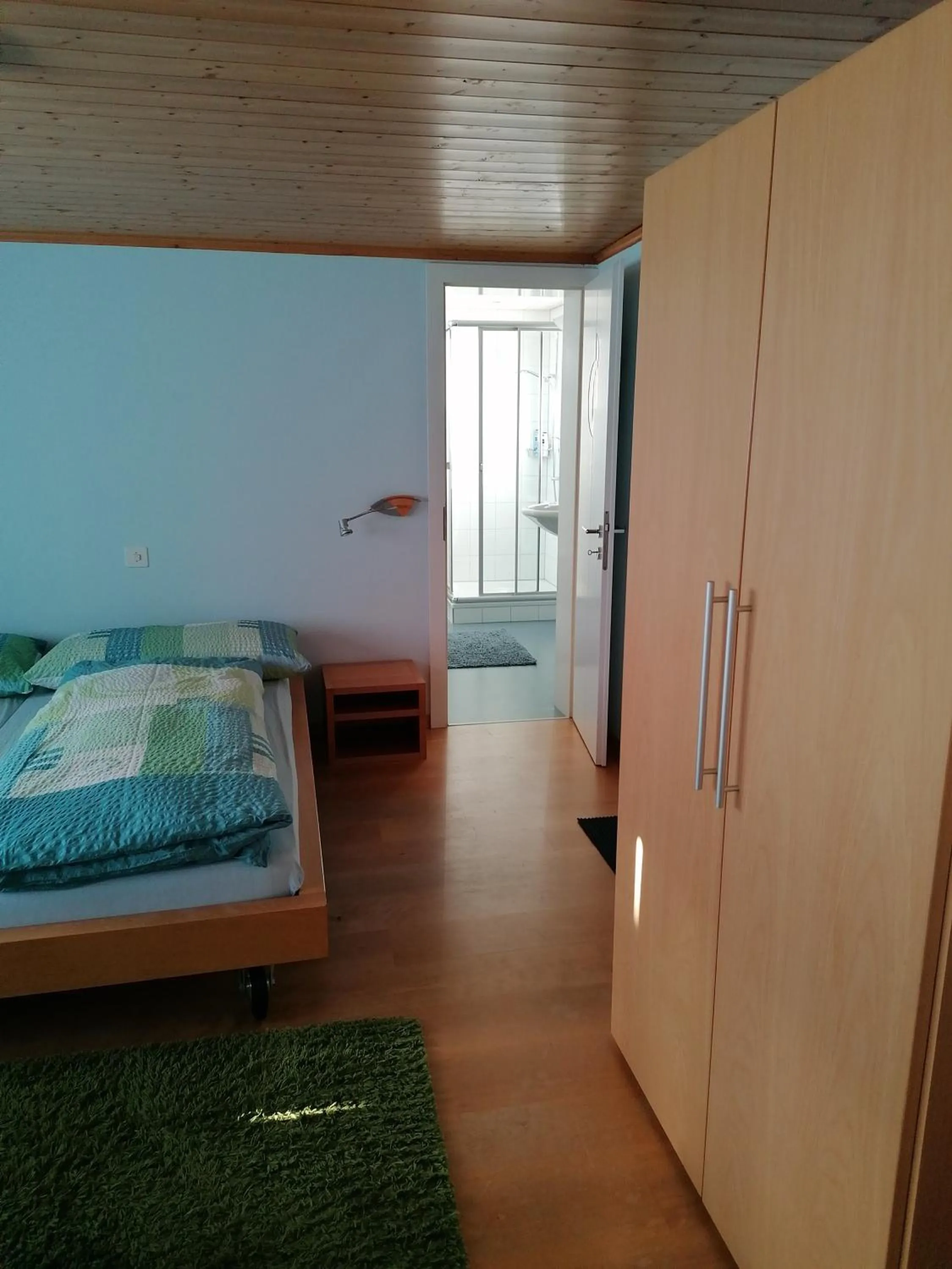 Bathroom, Bed in Gasthaus Bären Schlatt