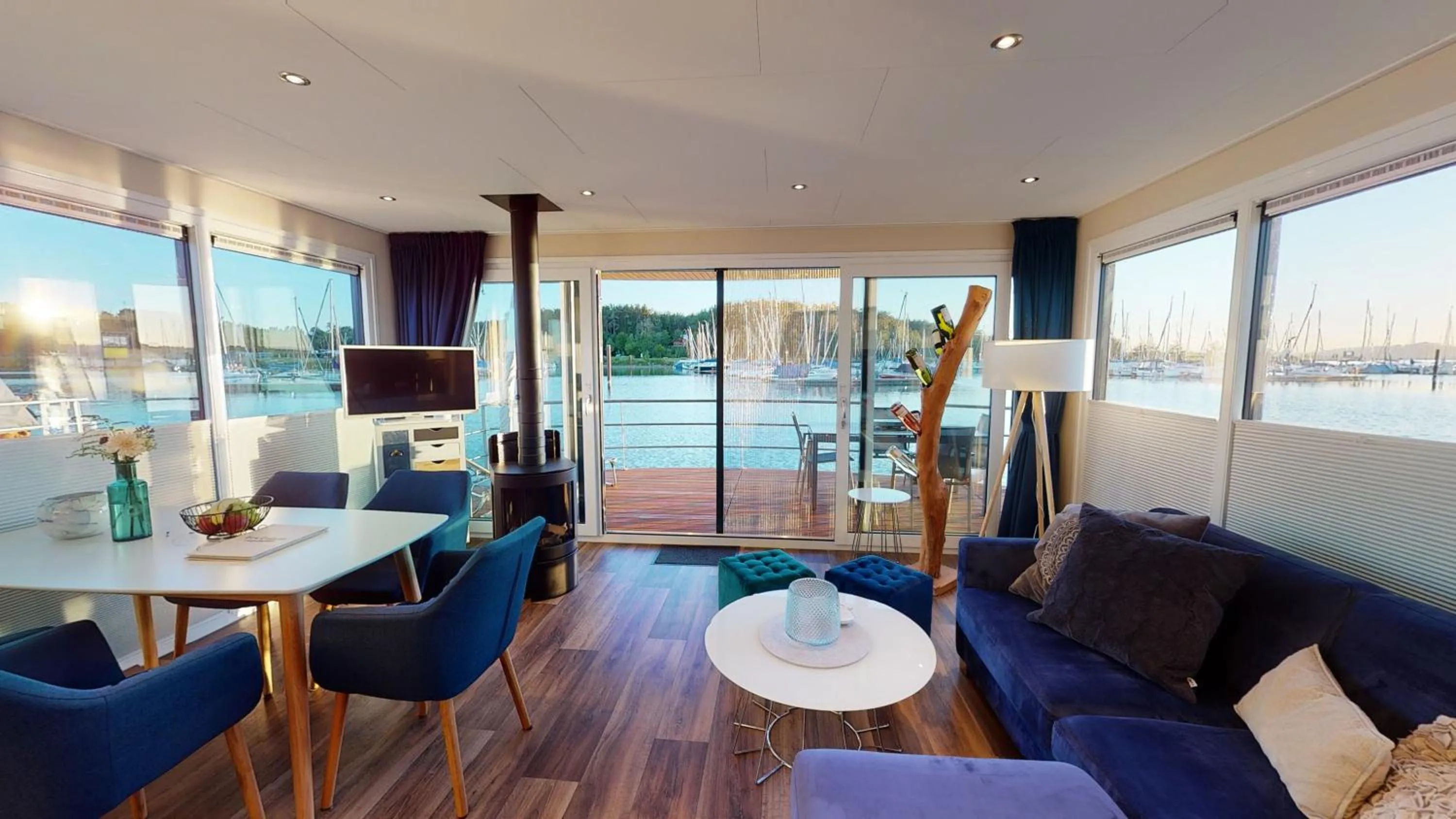 Living room in Floating Village Brombachsee