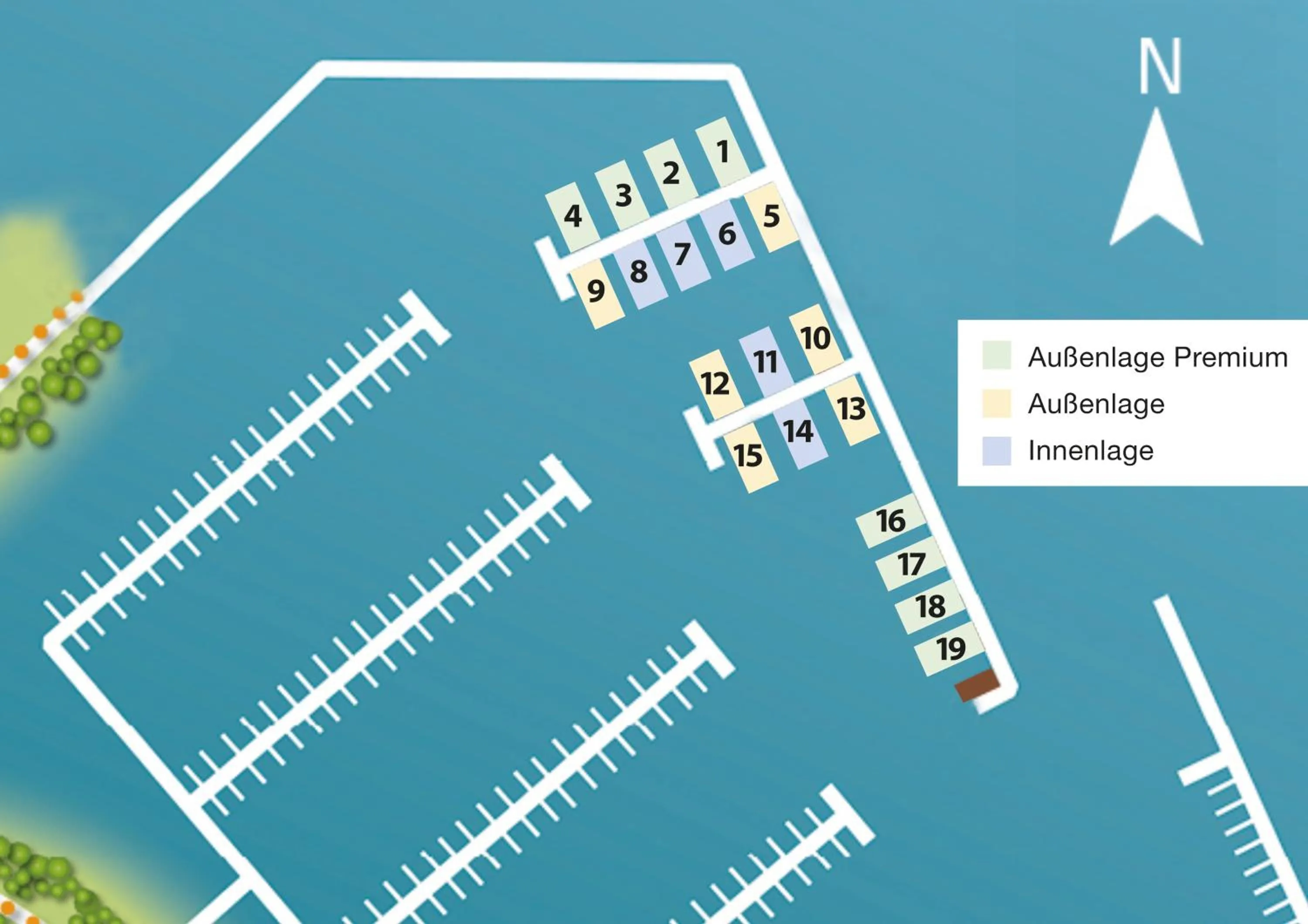 Location in Floating Village Brombachsee