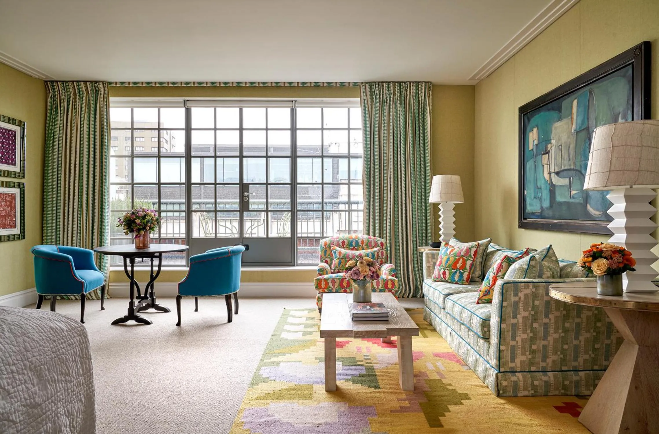 Seating area in The Soho Hotel, Firmdale Hotels