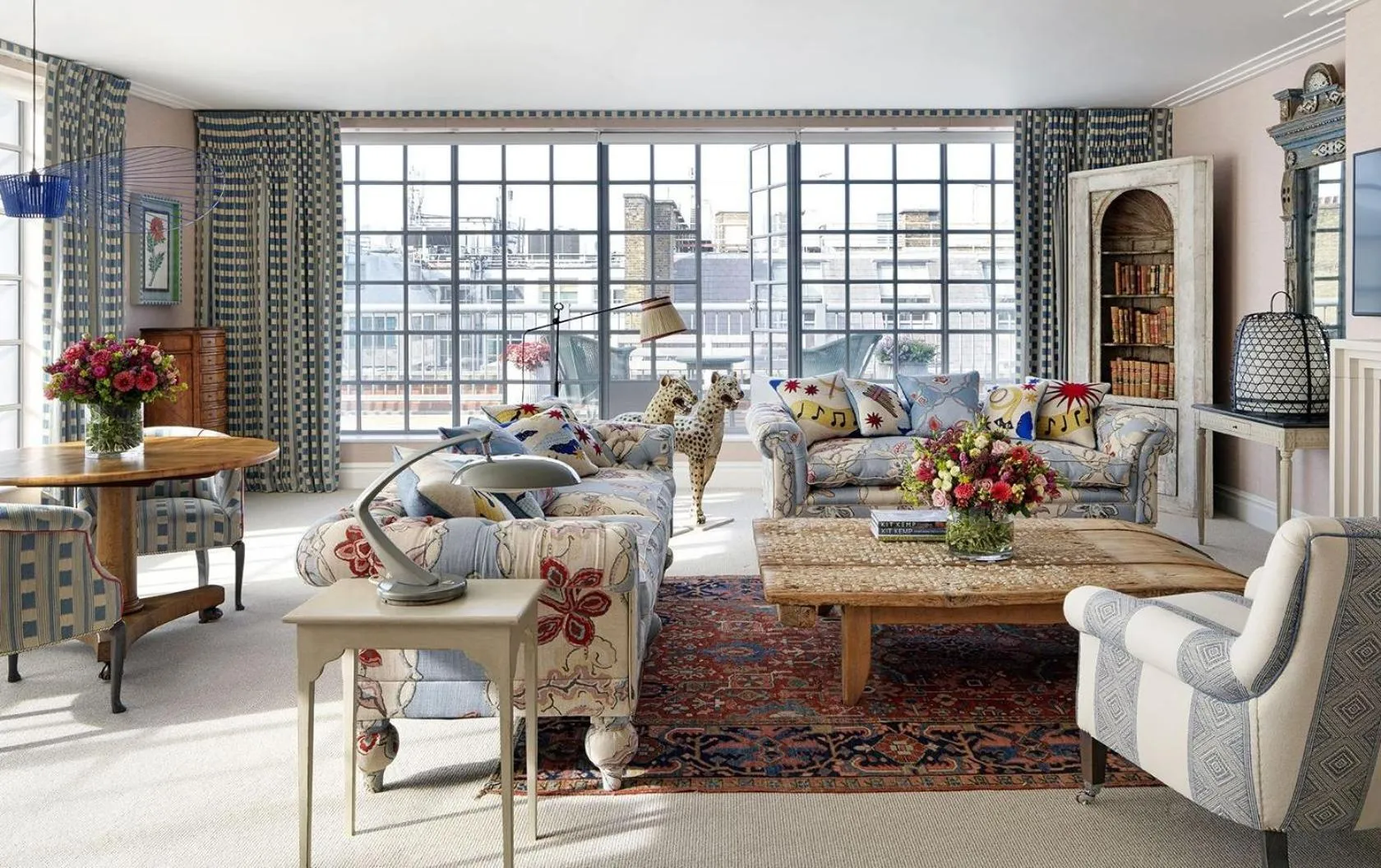Seating area in The Soho Hotel, Firmdale Hotels