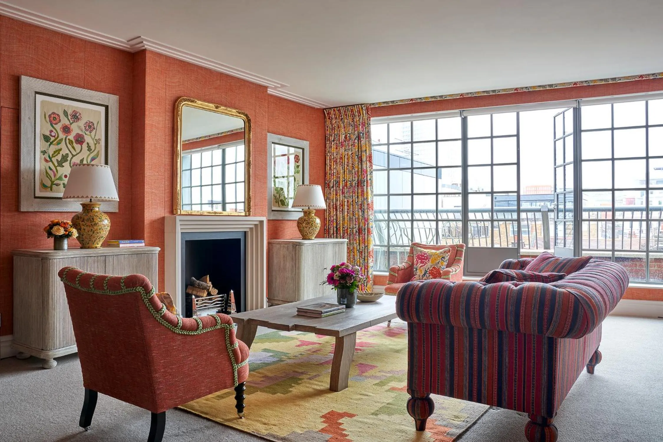 Seating area in The Soho Hotel, Firmdale Hotels