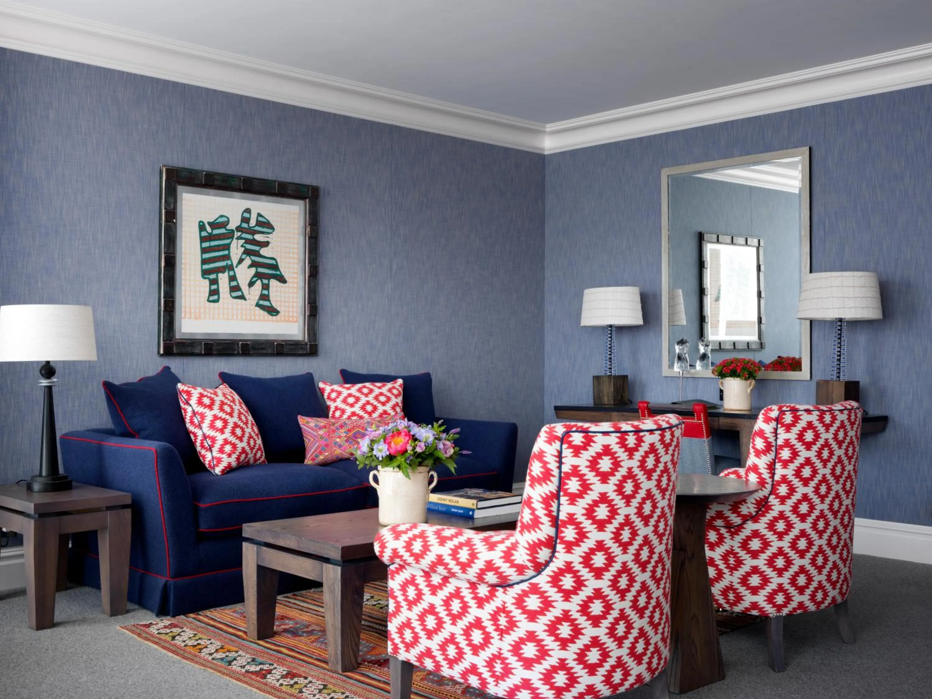 Living room in The Soho Hotel, Firmdale Hotels