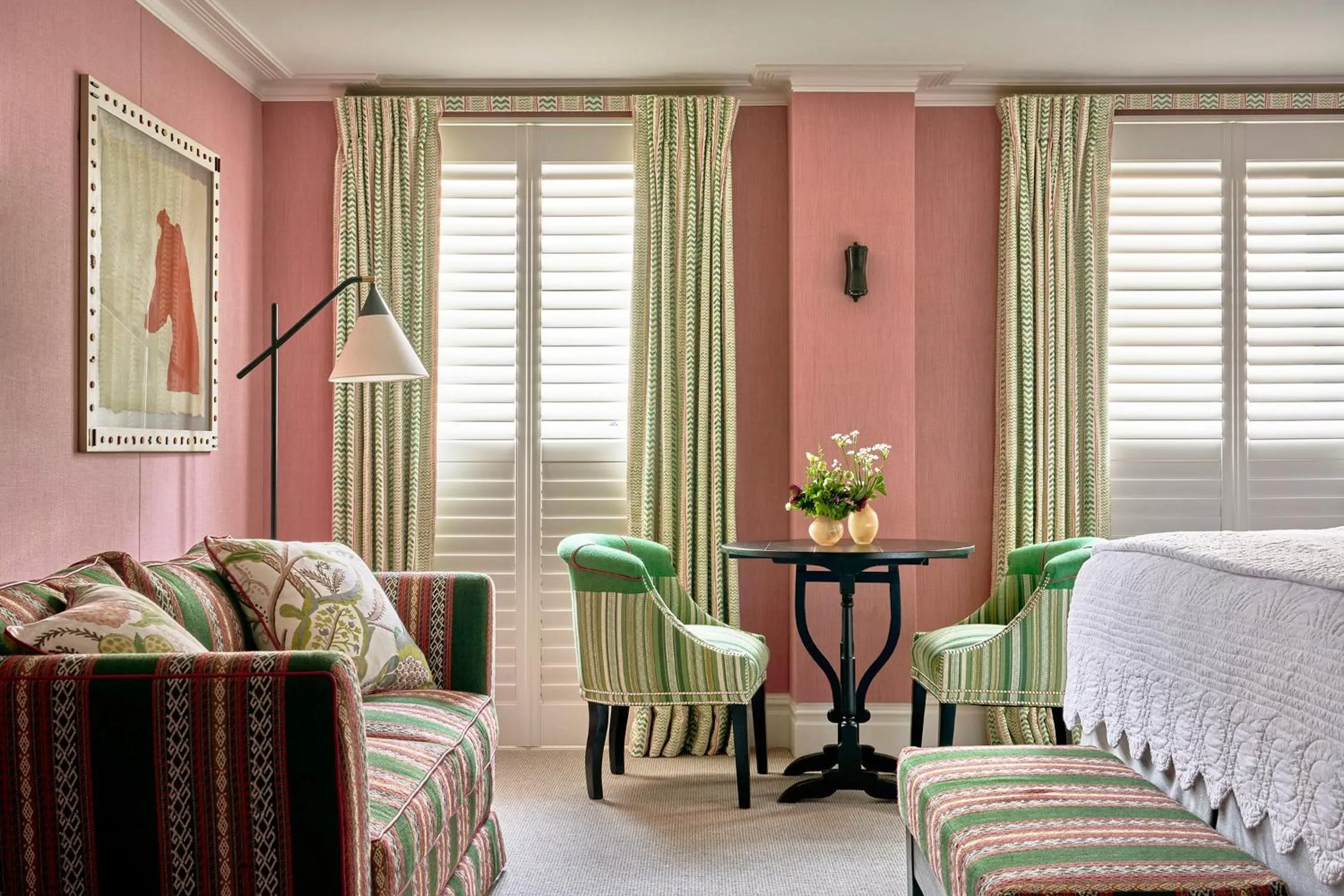 Seating area, Bed in Knightsbridge Hotel, Firmdale Hotels