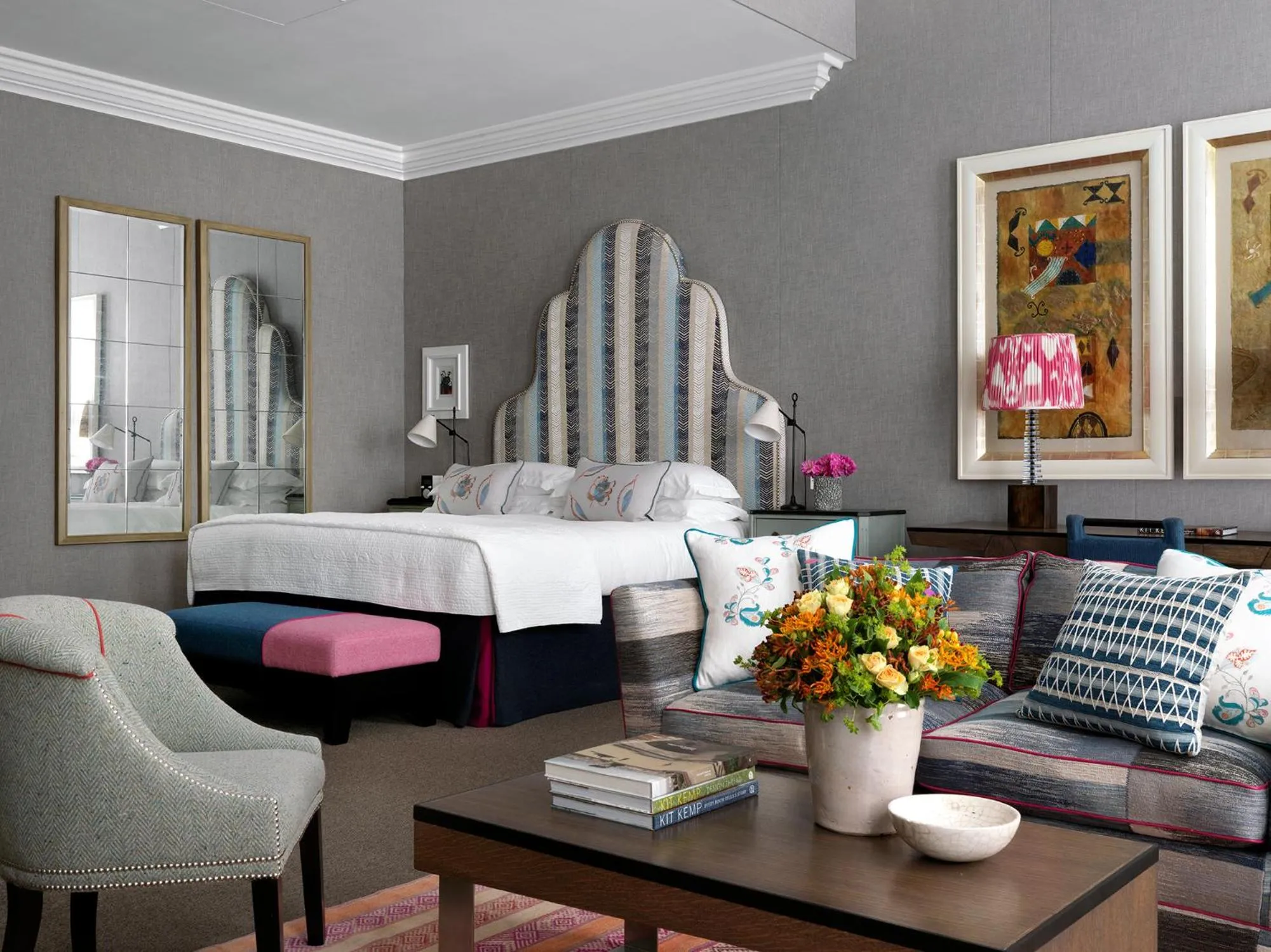 Bedroom, Bed in Knightsbridge Hotel, Firmdale Hotels