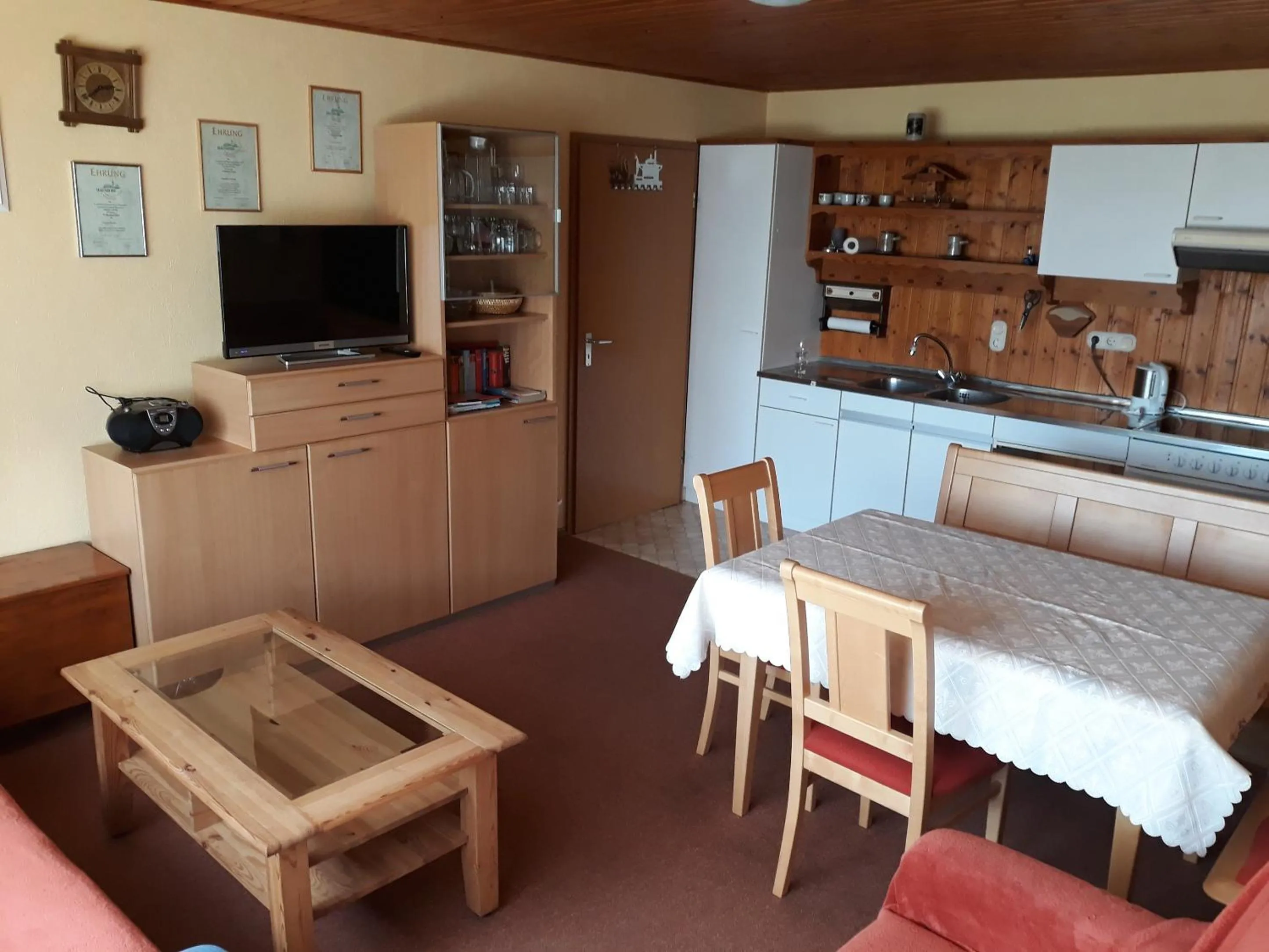 Kitchen or kitchenette in Ferienhof Weydringer