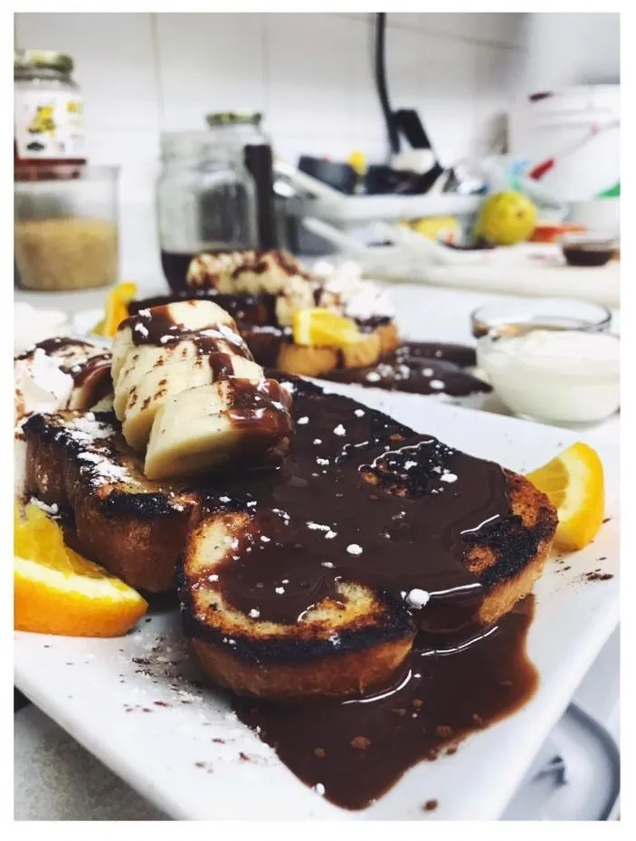 Food close-up in Auberge La Chocolatiere